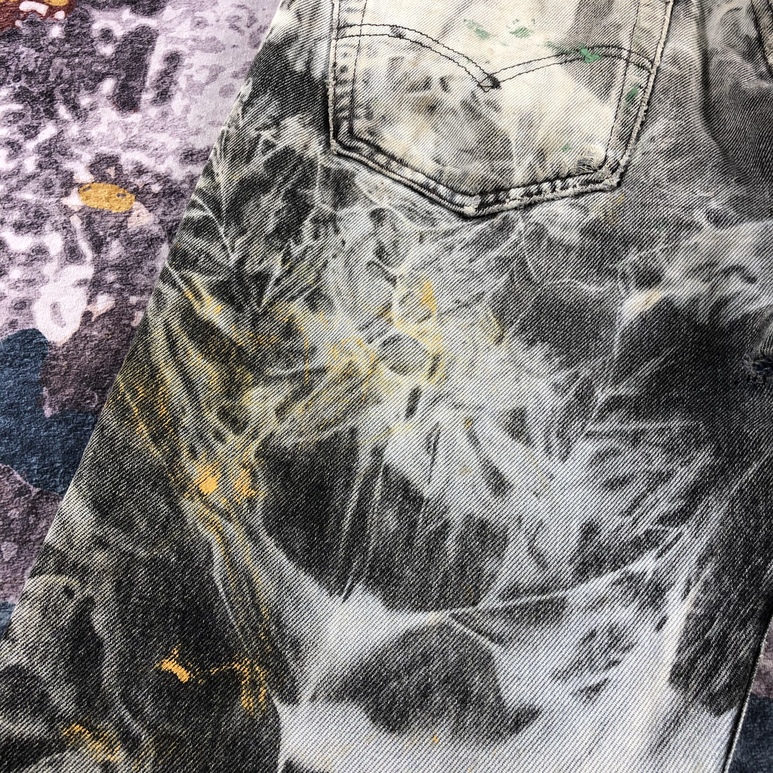 Levi's Vintage 90s Bleached Levis 501 Jeans-JM2512 Size US 34 / EU 50 - 7 Thumbnail
