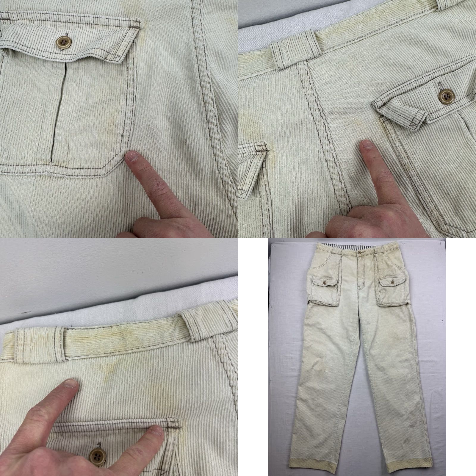 Vintage VINTAGE St Johns Bay Corduroy Pants Men 36x33 Khaki Beige 70s 80s Hipster Hippie Size US 36 / EU 52 - 11 Thumbnail