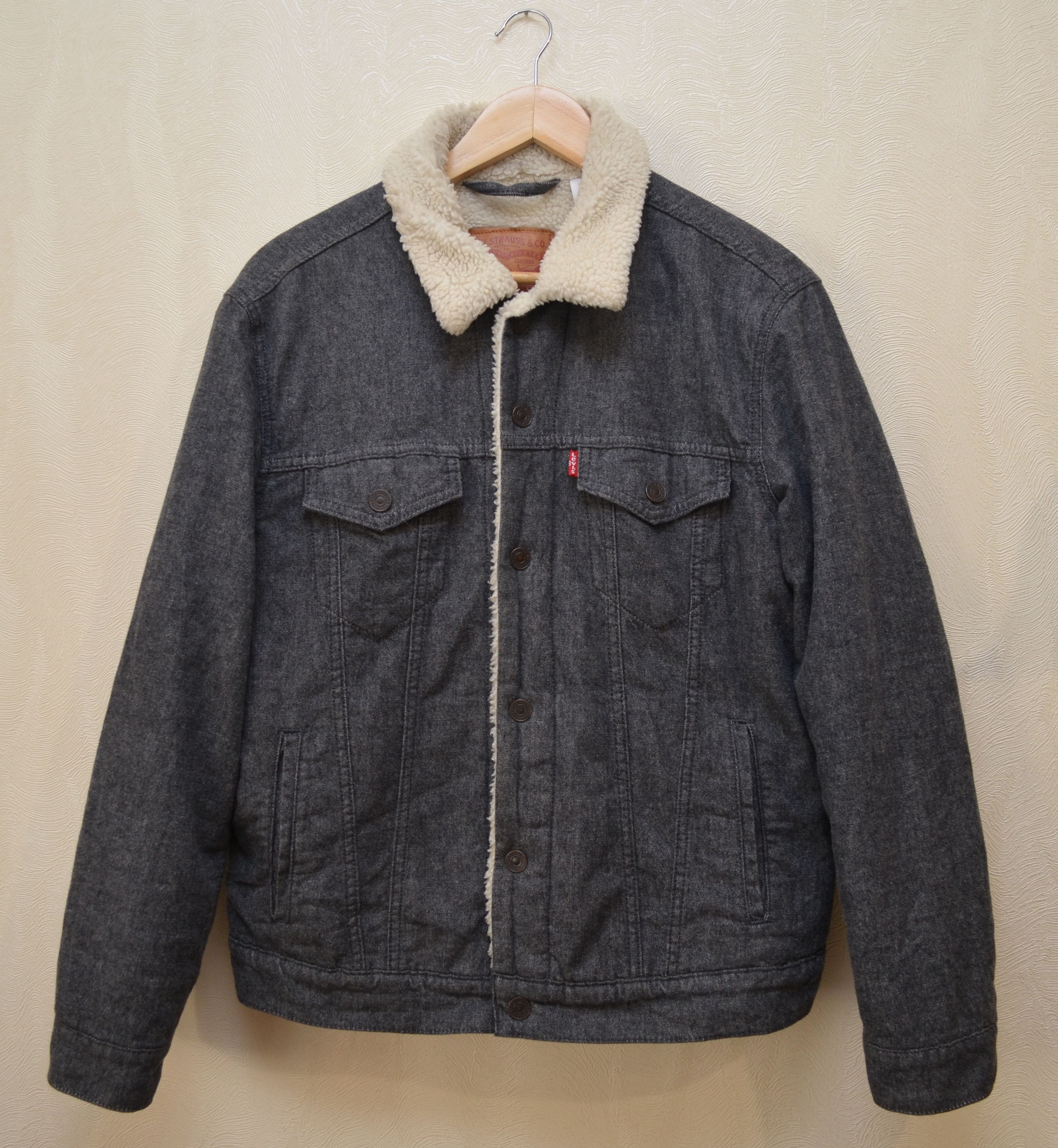 Levi's Levi's Biffy Grey Trucker Sherpa Jacket Size M Size US M / EU 48-50 / 2 - 3 Thumbnail