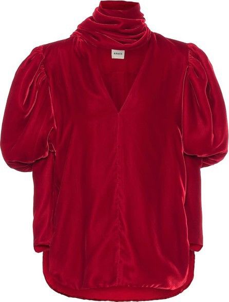 KHAITE KHAITE RED VELVET BLOUSE Size S / US 4 / IT 40 - 1 Thumbnail