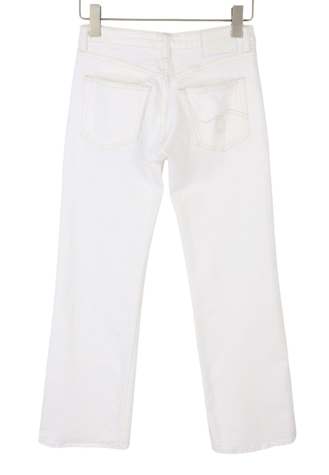 R13 JOAN CROPPED FLARE 24 Aerin White Stretch Jeans 89846 Size 24" / US 00 / IT 34 - 4 Thumbnail