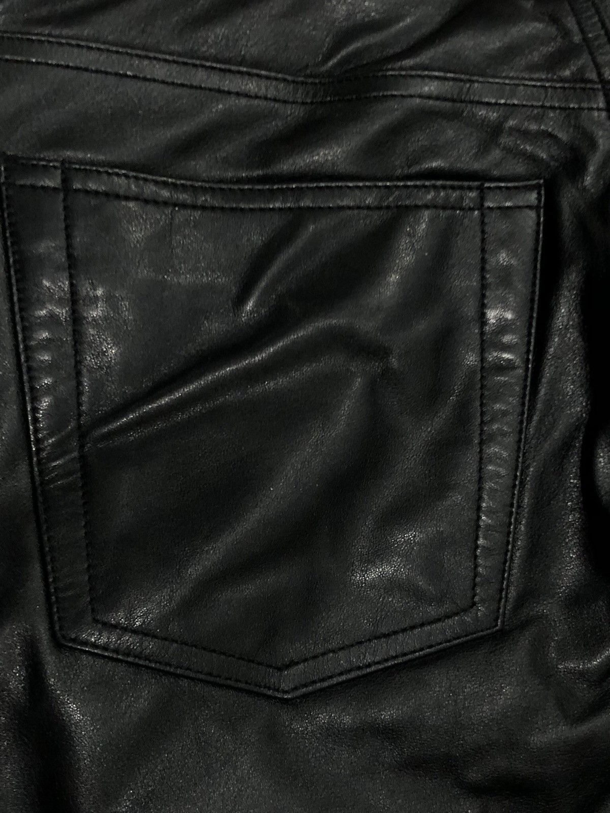 Banana Republic × Vintage Vtg 90s Banana Republic Leather Five Pocket Pants Size US 30 / EU 46 - 9 Thumbnail