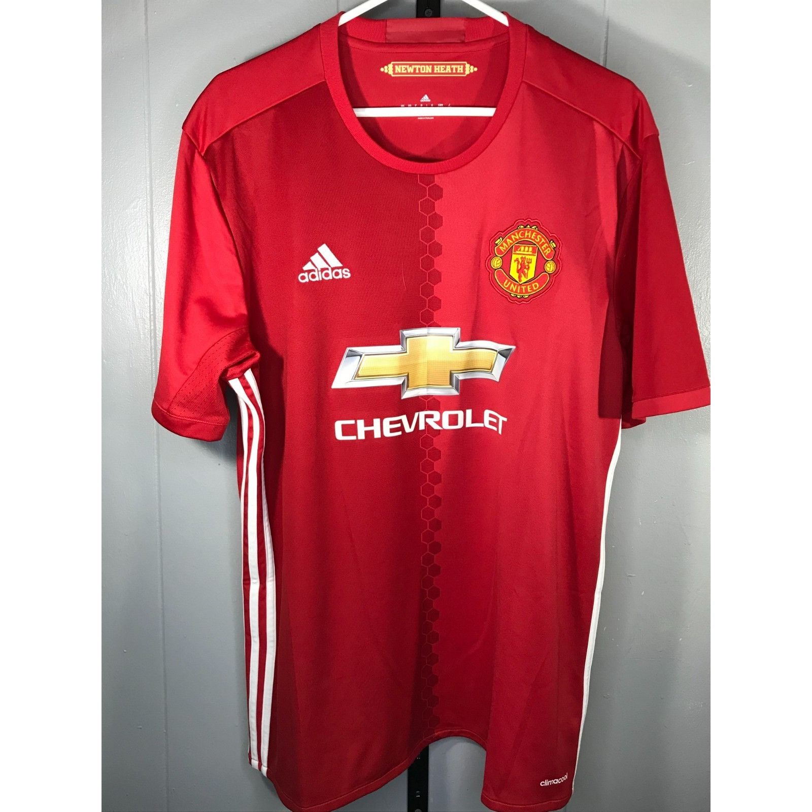 Adidas Adidas Manchester United 2016-17 Authentic Home Shirt Mens s Size US XL / EU 56 / 4 - 1 Thumbnail