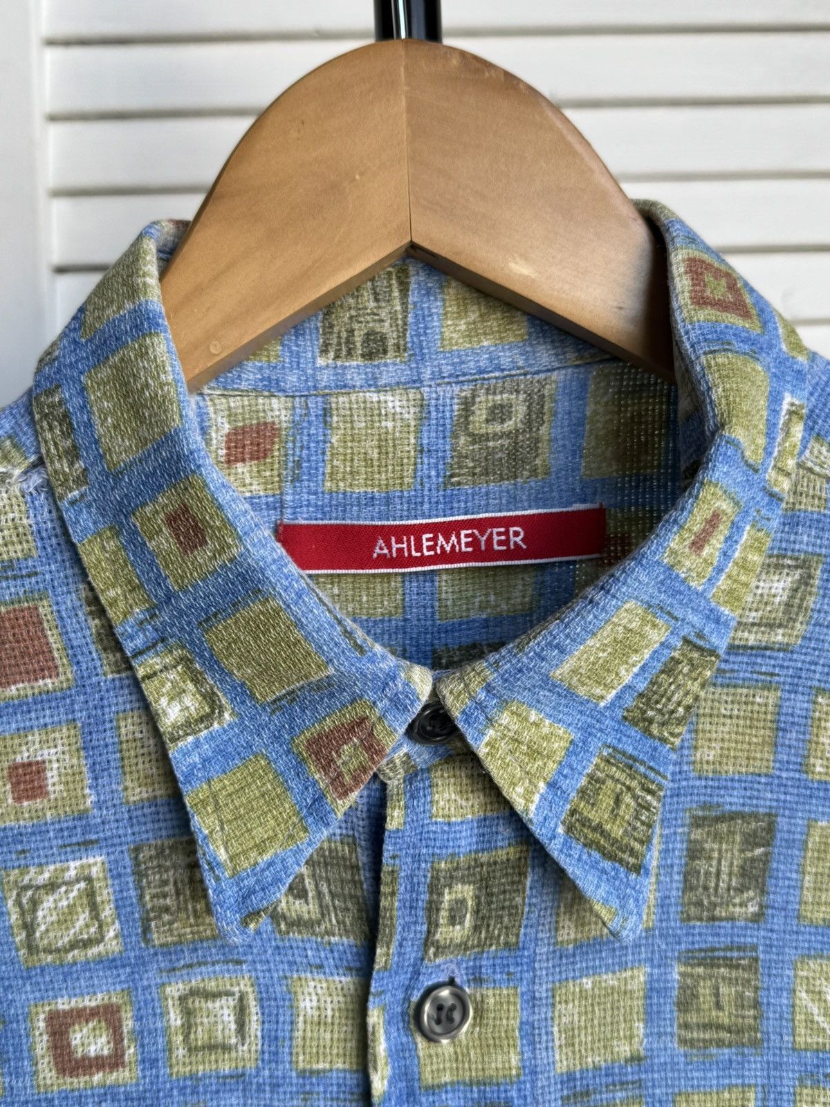 Vintage Vintage Ahlemeyer Crazy Pattern Abstract Textur Button Shirt Size US XL / EU 56 / 4 - 11 Thumbnail