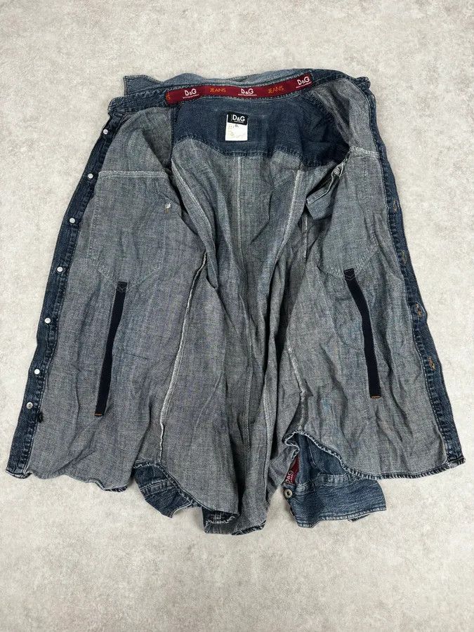 Dolce & Gabbana AW2003 Dolce & Gabbana Blue Cargo Denim Shirt Size US M / EU 48-50 / 2 - 7 Thumbnail