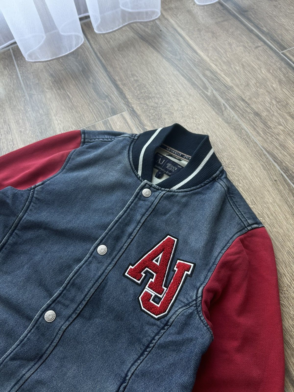 Armani Exchange × Vintage Armani Jeans men’s varsity cotton bombers mens Size US S / EU 44-46 / 1 - 3 Thumbnail