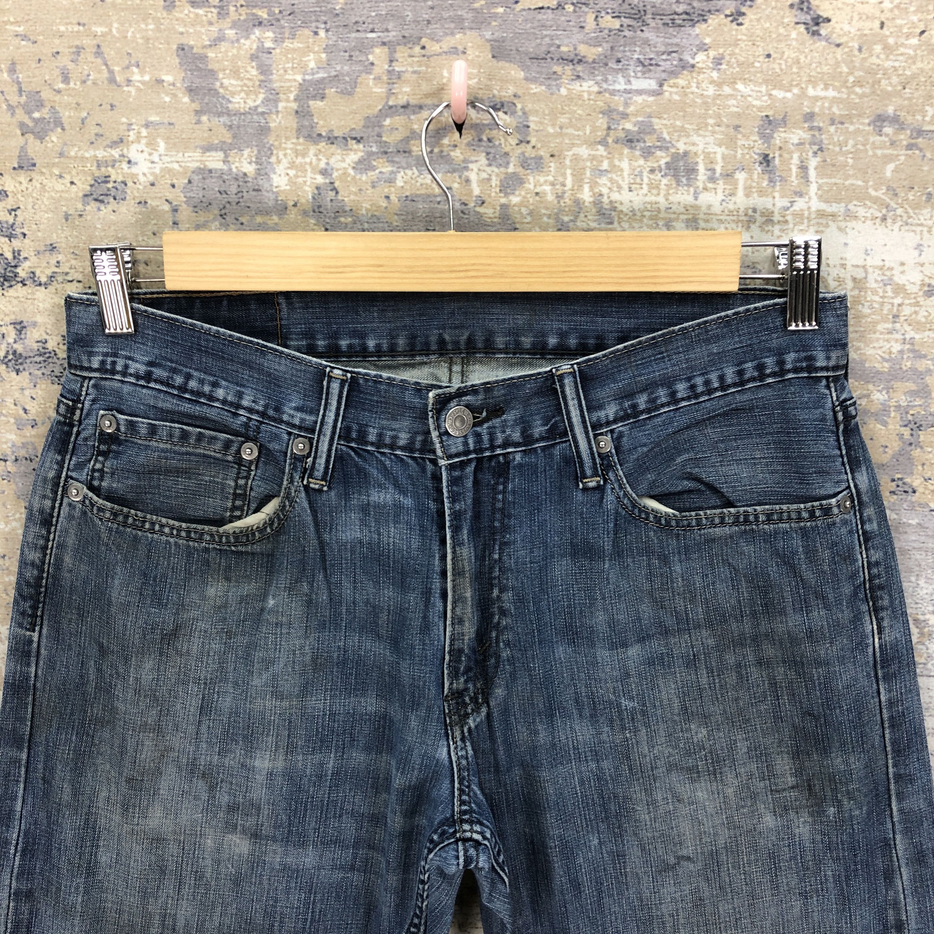 Jean Vintage Y2K Levis 514 Faded Jeans Dirty Levis Ripped Denim Size US 30 / EU 46 - 3 Thumbnail