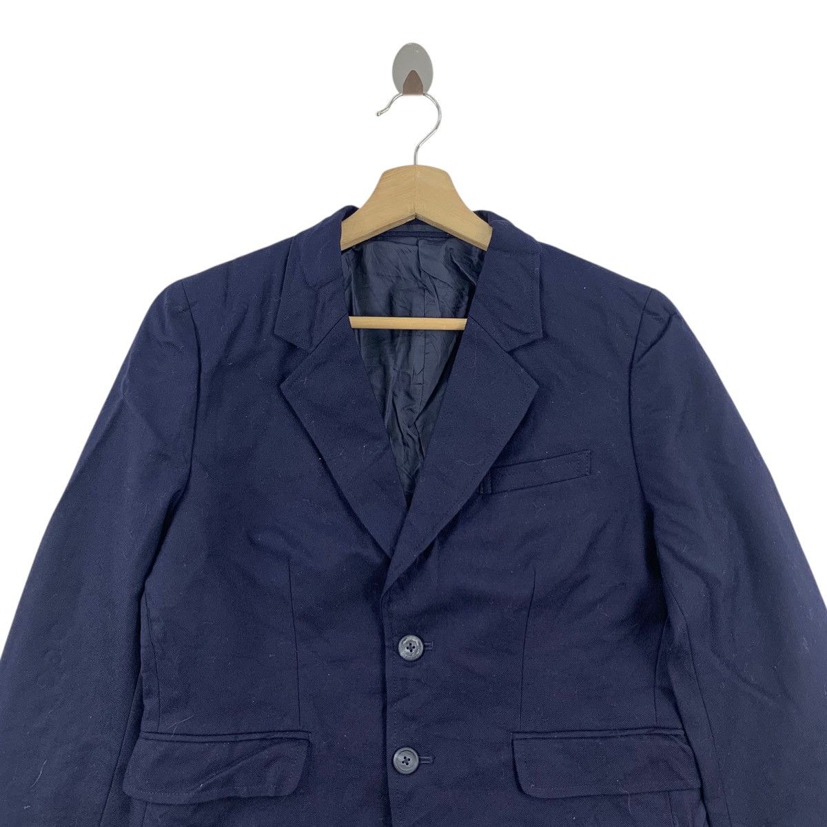 J. Press × Vintage Vintage J.PRESS New York Navy Plain Blazer Coat Size L / US 10 / IT 46 - 2 Thumbnail