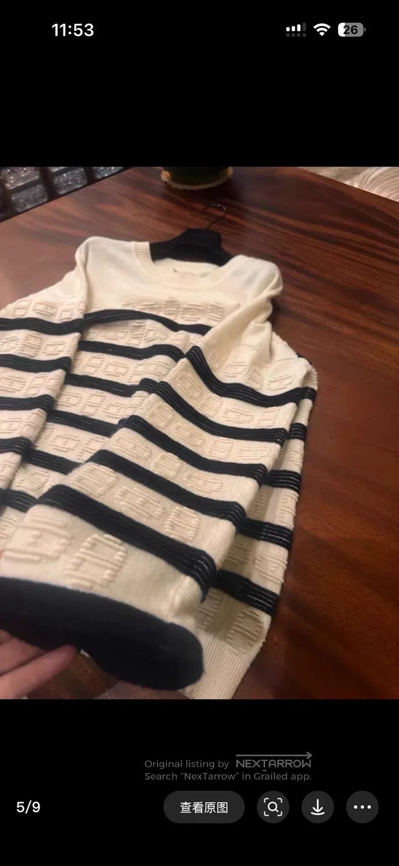 Hermes Hermes Pig Nose Sweater, Classic Black and White Stripes Size XS / US 0-2 / IT 36-38 - 5 Thumbnail
