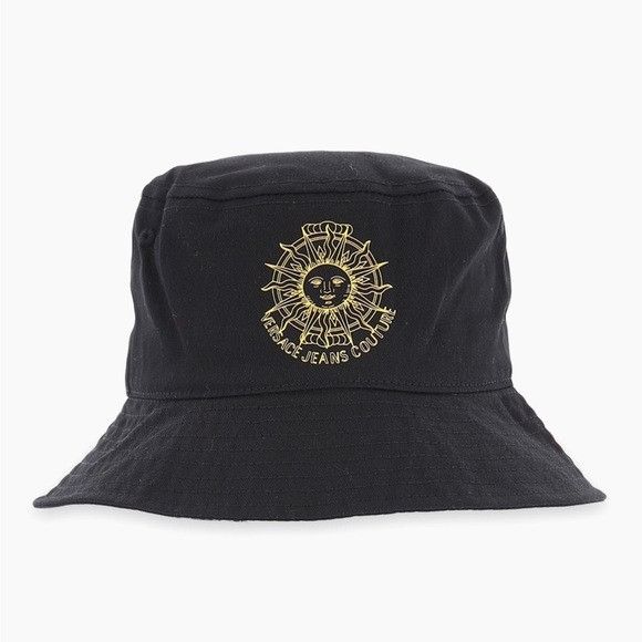 Versace Versace Jeans Couture Embroidered Sun Logo Bucket Hat Black Size ONE SIZE - 1 Thumbnail