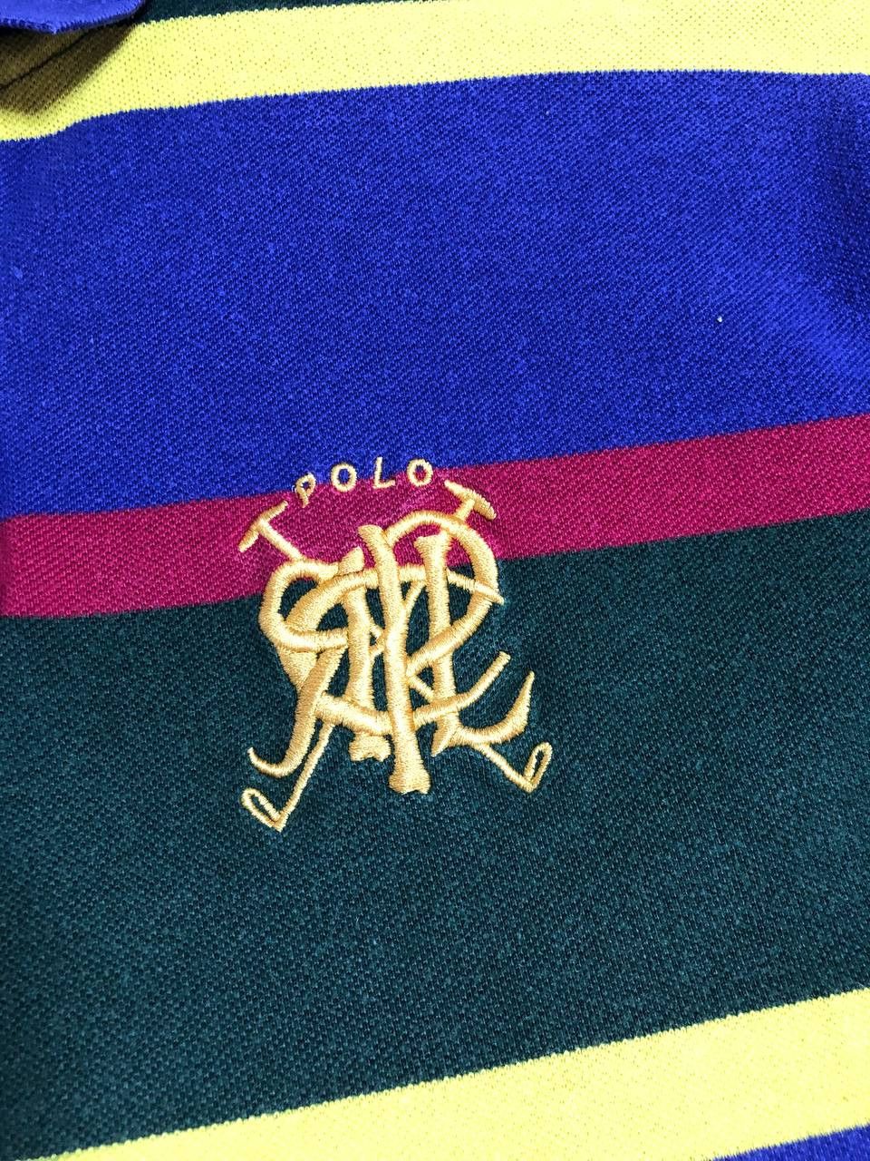 Polo Ralph Lauren Vintage Y2K Polo Ralph Lauren Stripped Polo Tee Size US XXL / EU 58 / 5 - 5 Thumbnail