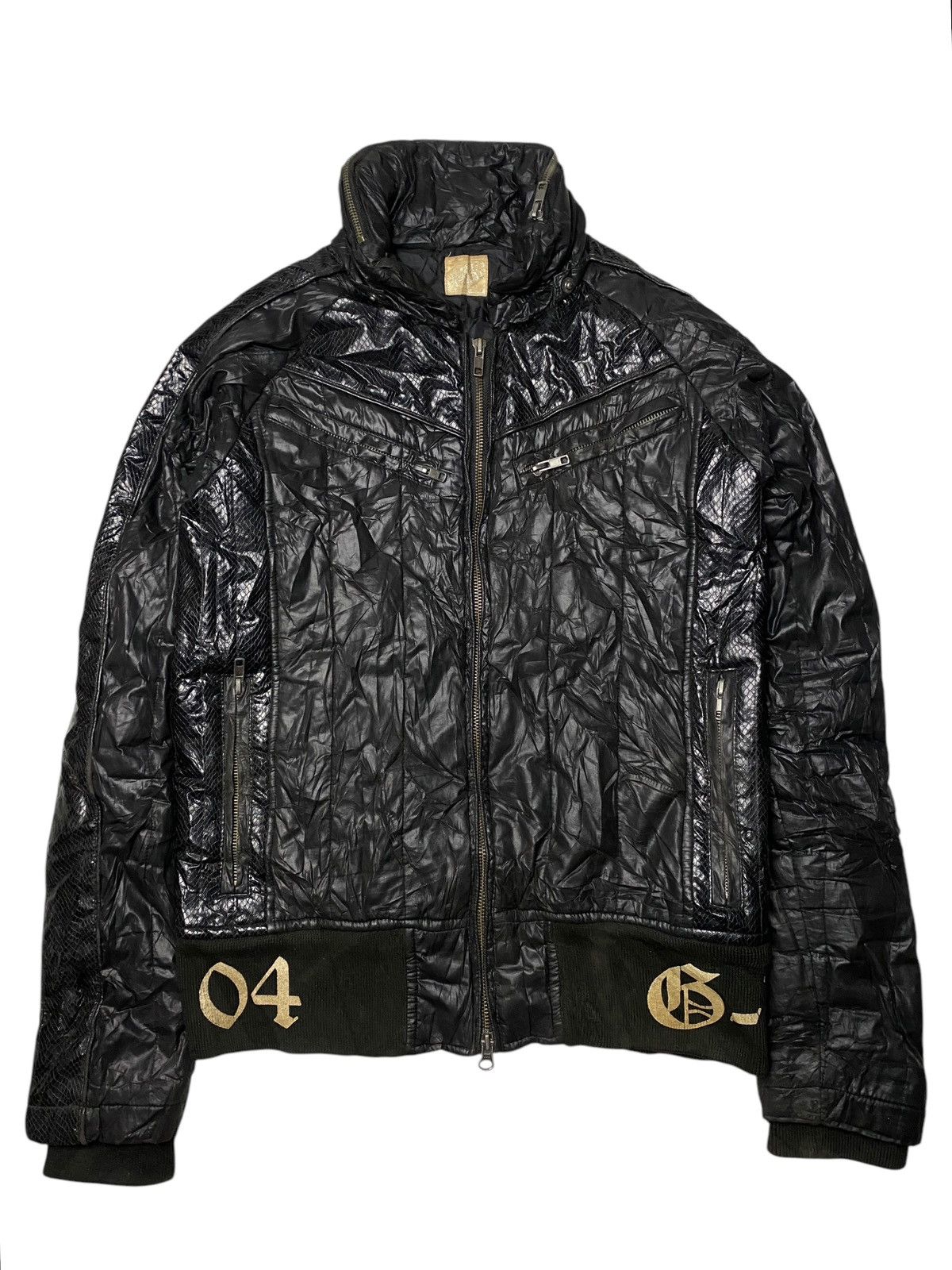 Isamu Katayama Backlash 2000's Edge Difference Crocodile Leather Down Puffer Jacket Size US M / EU 48-50 / 2 - 2 Thumbnail