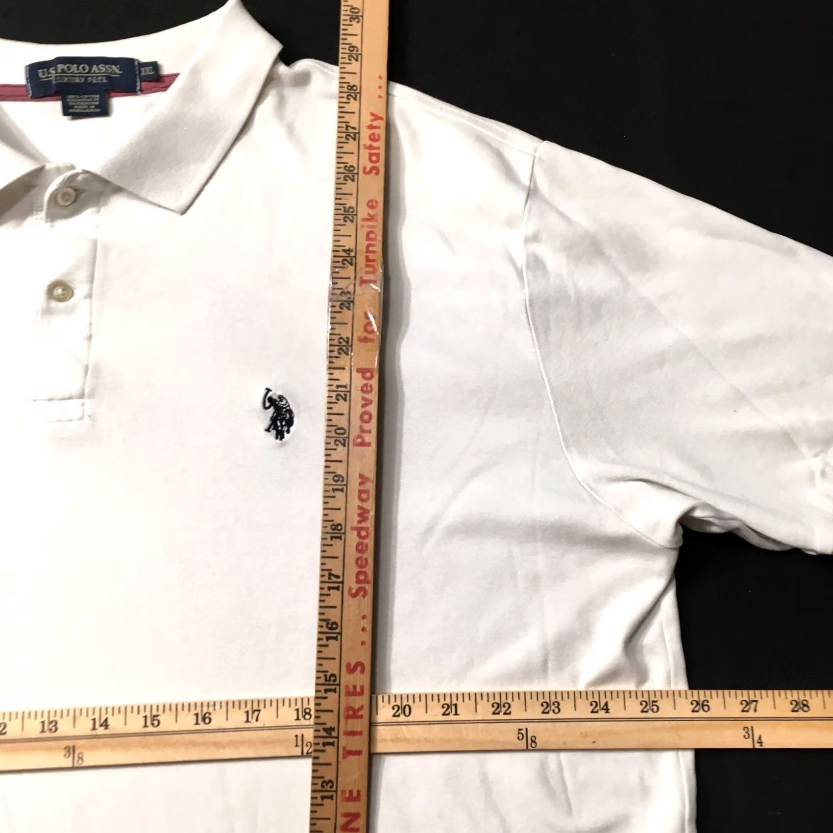 Vintage US Polo Assn Men Polo Shirt 2XL White Pique Short Sleeve Size US XXL / EU 58 / 5 - 4 Thumbnail