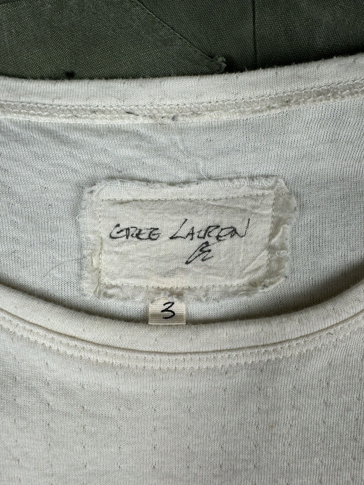 Greg Lauren “Warning” Mixed Jersey Tee Size US L / EU 52-54 / 3 - 4 Thumbnail
