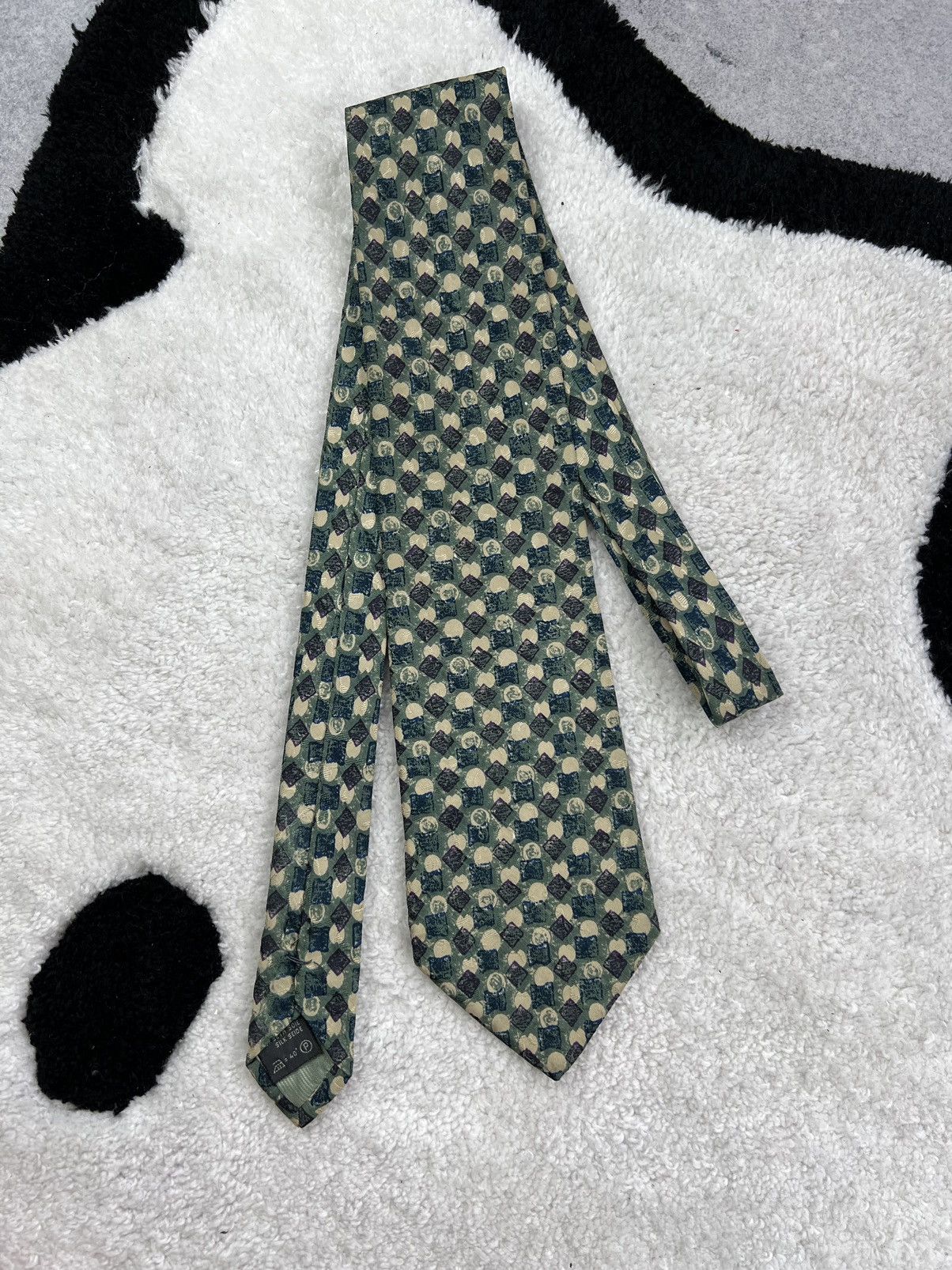 Ermenegildo Zegna Vintage Ermenegildo Zegna Silk Geometric Luxury Tie Size ONE SIZE - 1 Thumbnail