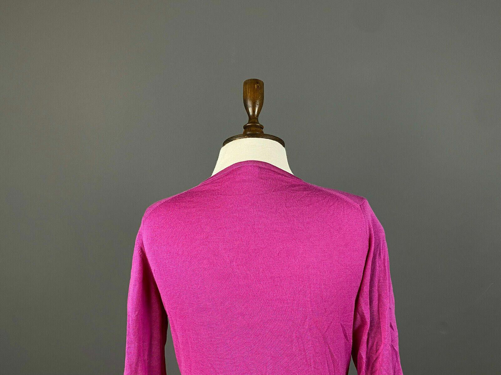 John Smedley John Smedley Pink Merino Wool V-Neck Sweater Size M Size M / US 6-8 / IT 42-44 - 6 Thumbnail