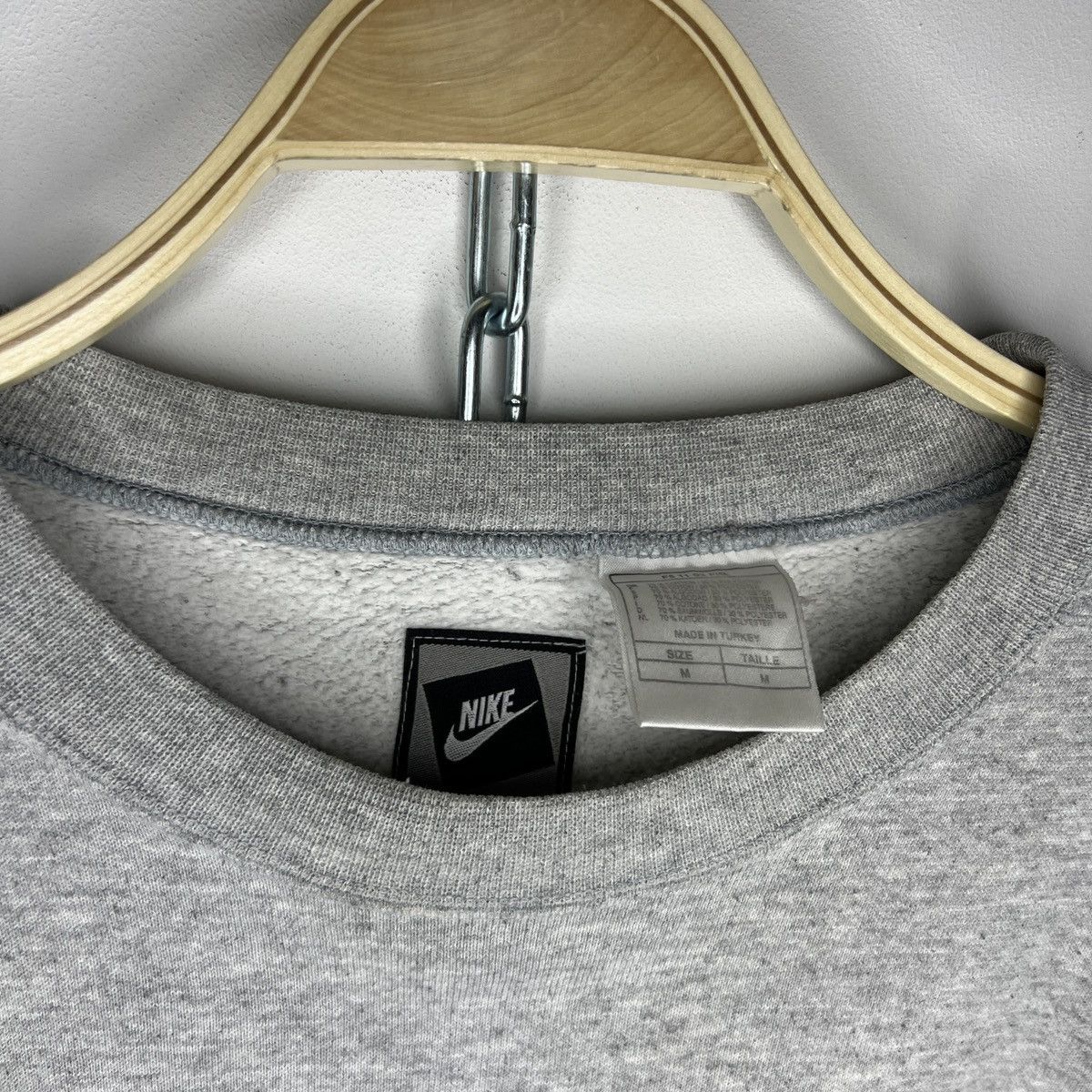 Nike × Vintage Vintage Nike Sweatshirt Crewneck Swoosh Grey Logo 90s Size US M / EU 48-50 / 2 - 5 Thumbnail