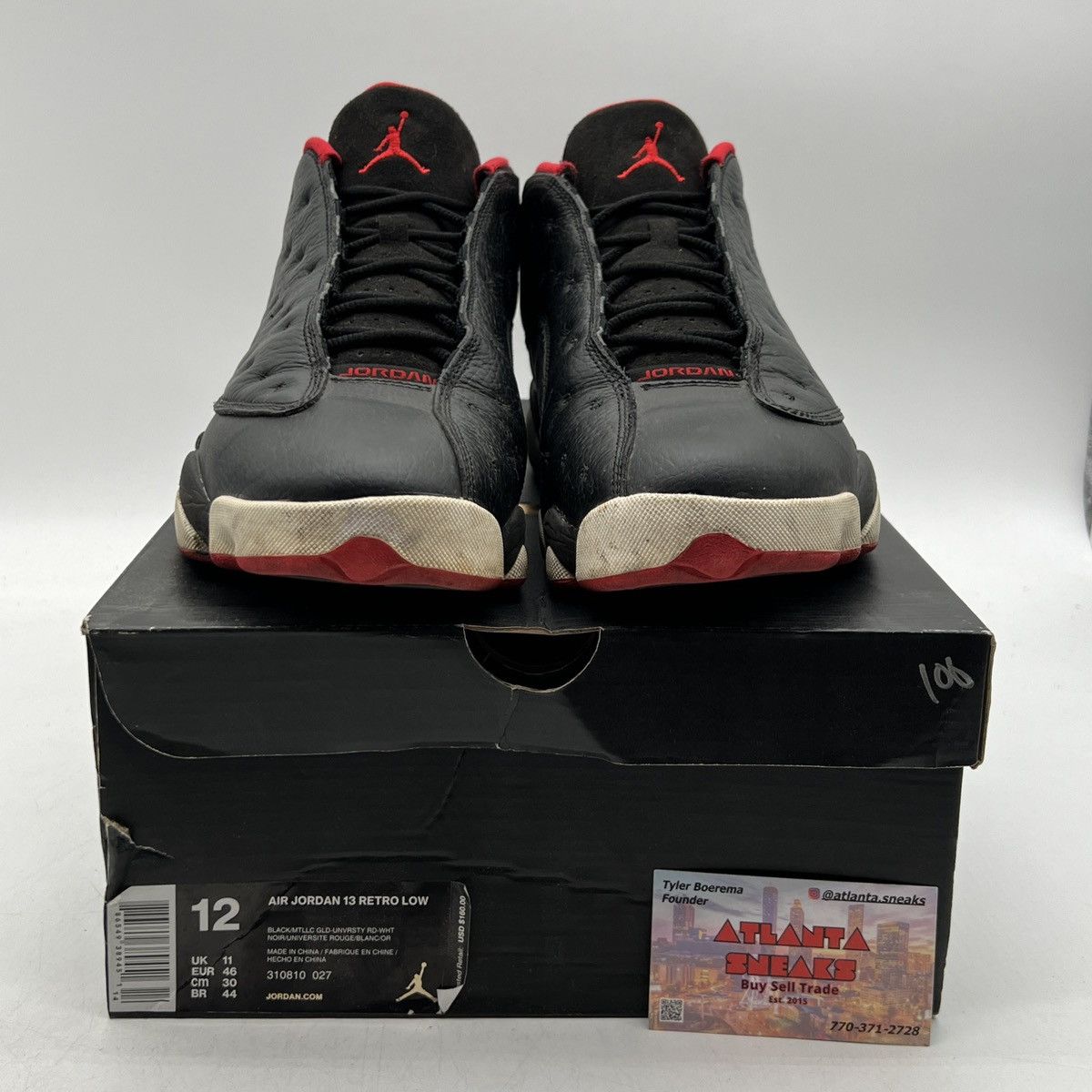 Jordan Brand Air Jordan 13 low bred Size US 12 / EU 45 - 2 Thumbnail