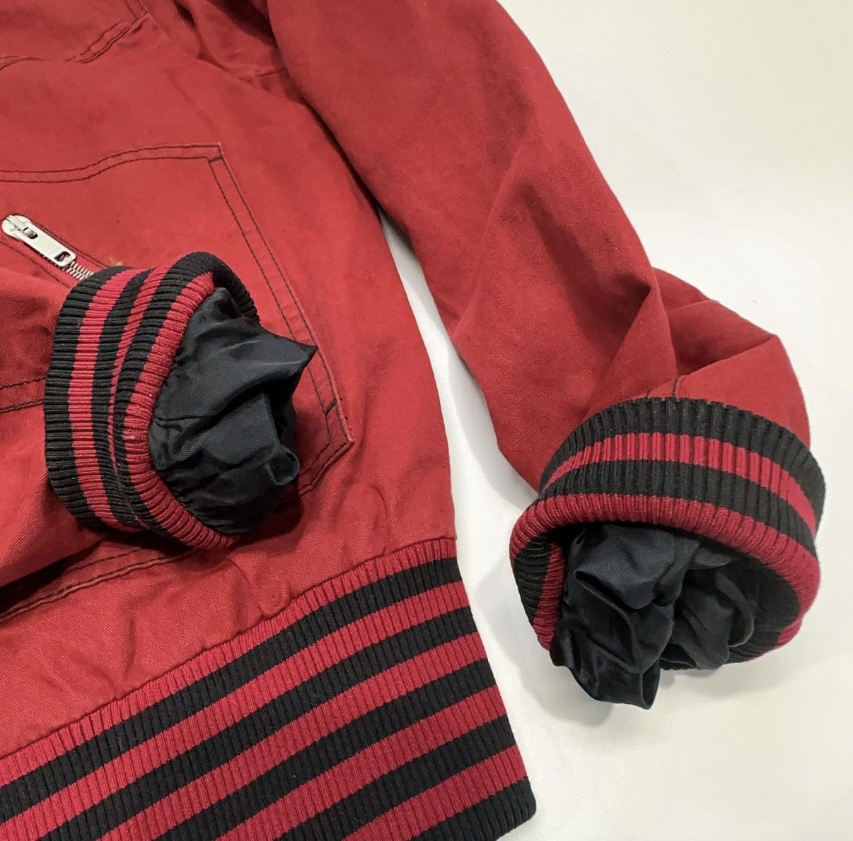 Givenchy Givenchy Red Gabardine Bomber Jacket Size US M / EU 48-50 / 2 - 8 Thumbnail