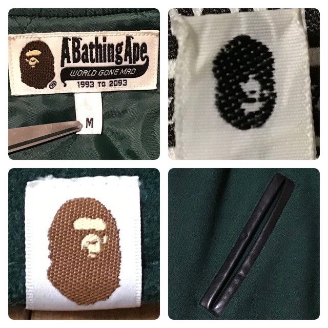 Bape 🔥Limited to 99🔥 Leather sleeve varsity jacket VERY APE BAPE Size US M / EU 48-50 / 2 - 9 Thumbnail