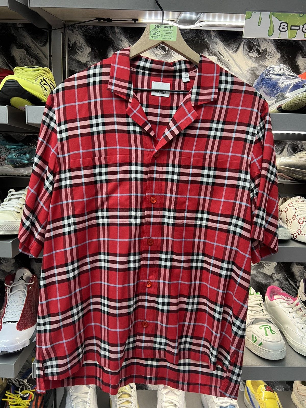 Burberry Burberry Red Stripe Button Up Tee Size US S / EU 44-46 / 1 - 1 Thumbnail