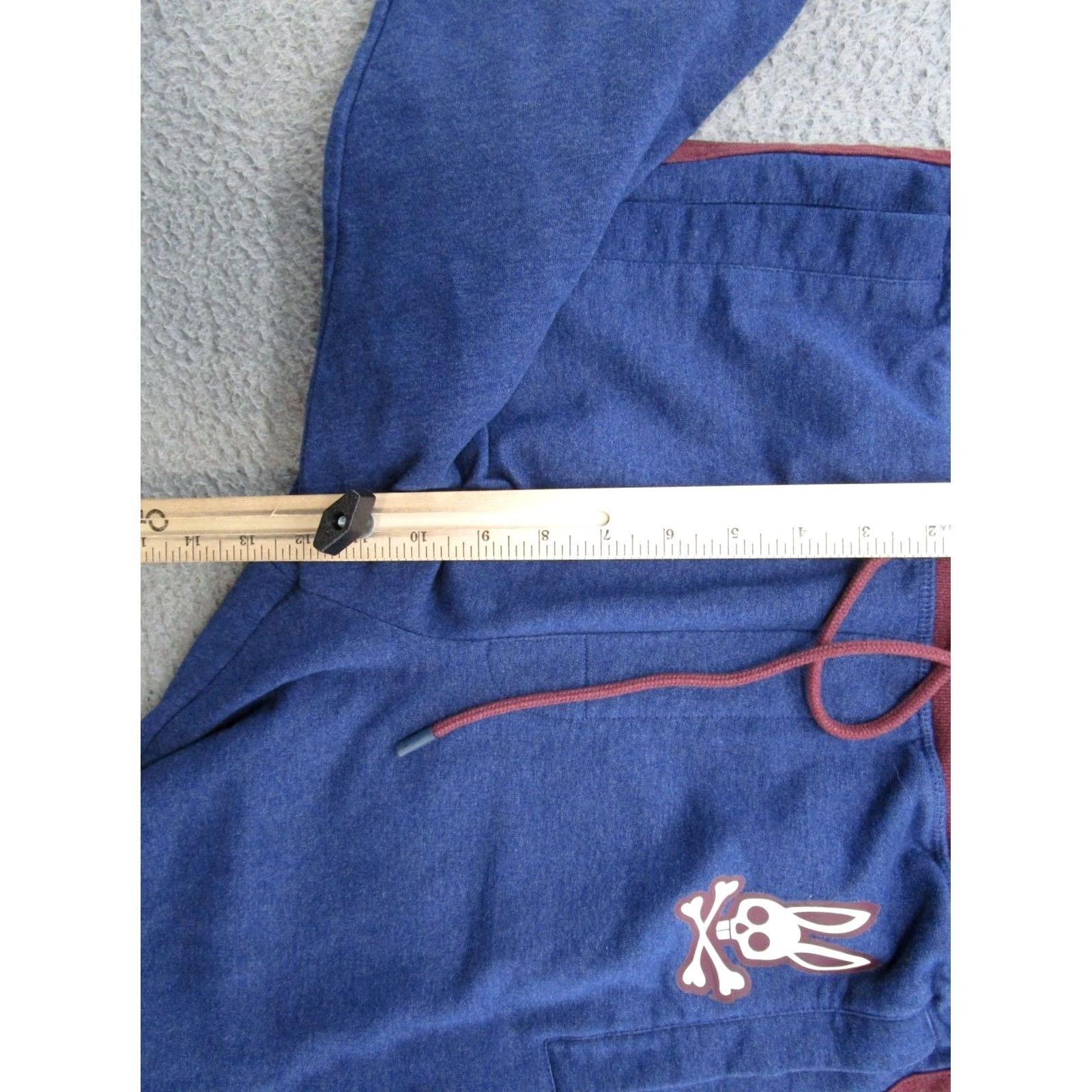 Psycho Bunny Psycho Bunny Sweatpant Jogger Mens Blue Striped Logo Drawstring Cotton Size S Size US 29 - 6 Thumbnail