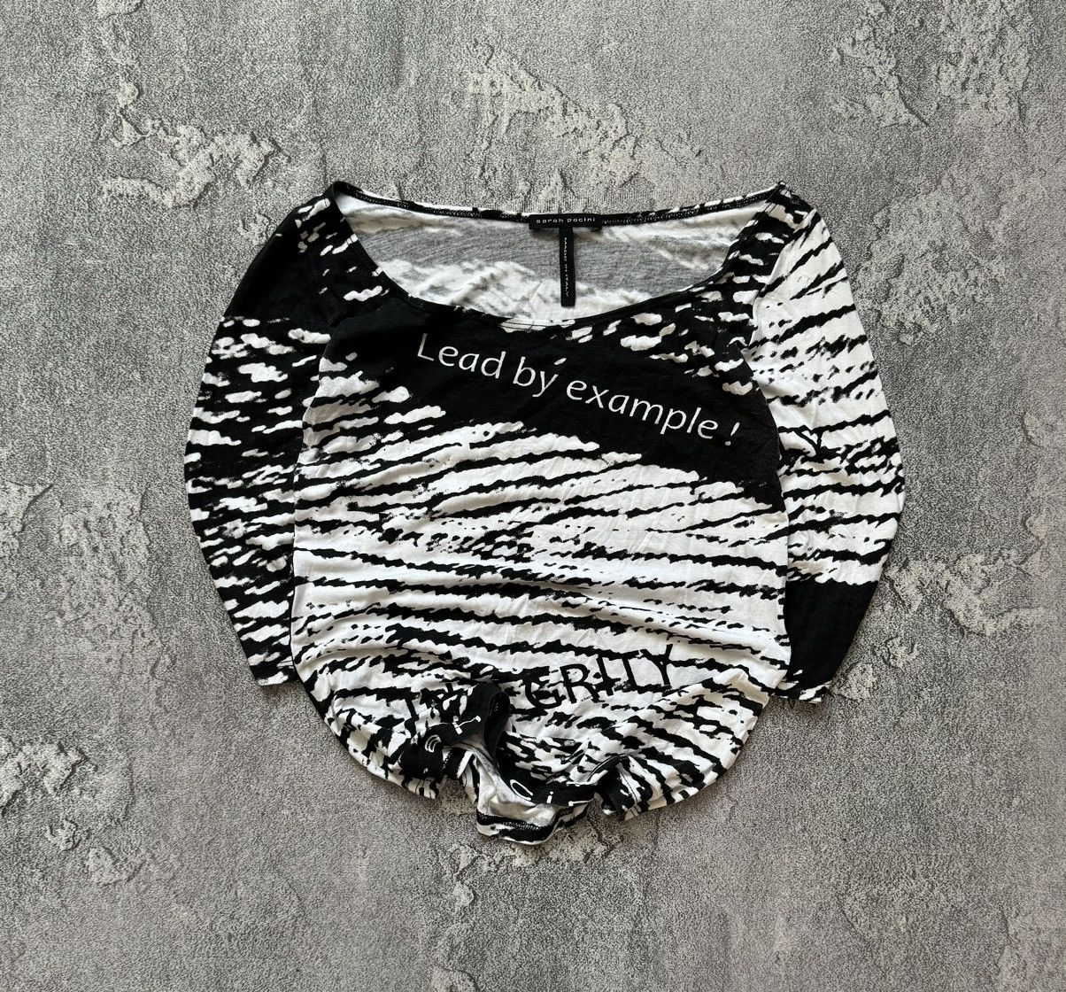 Sarah Pacini × Vintage Sarah Pacini 1size all printed top tee long sleeve Size S / US 4 / IT 40 - 1 Thumbnail