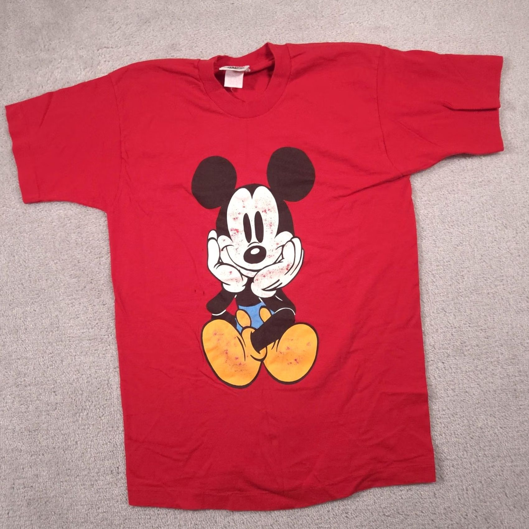 Mickey & Co. VINTAGE Mickey & Co Shirt Mens Large Red Mickey Mouse Tee Double Sided 90s Size US L / EU 52-54 / 3 - 3 Thumbnail