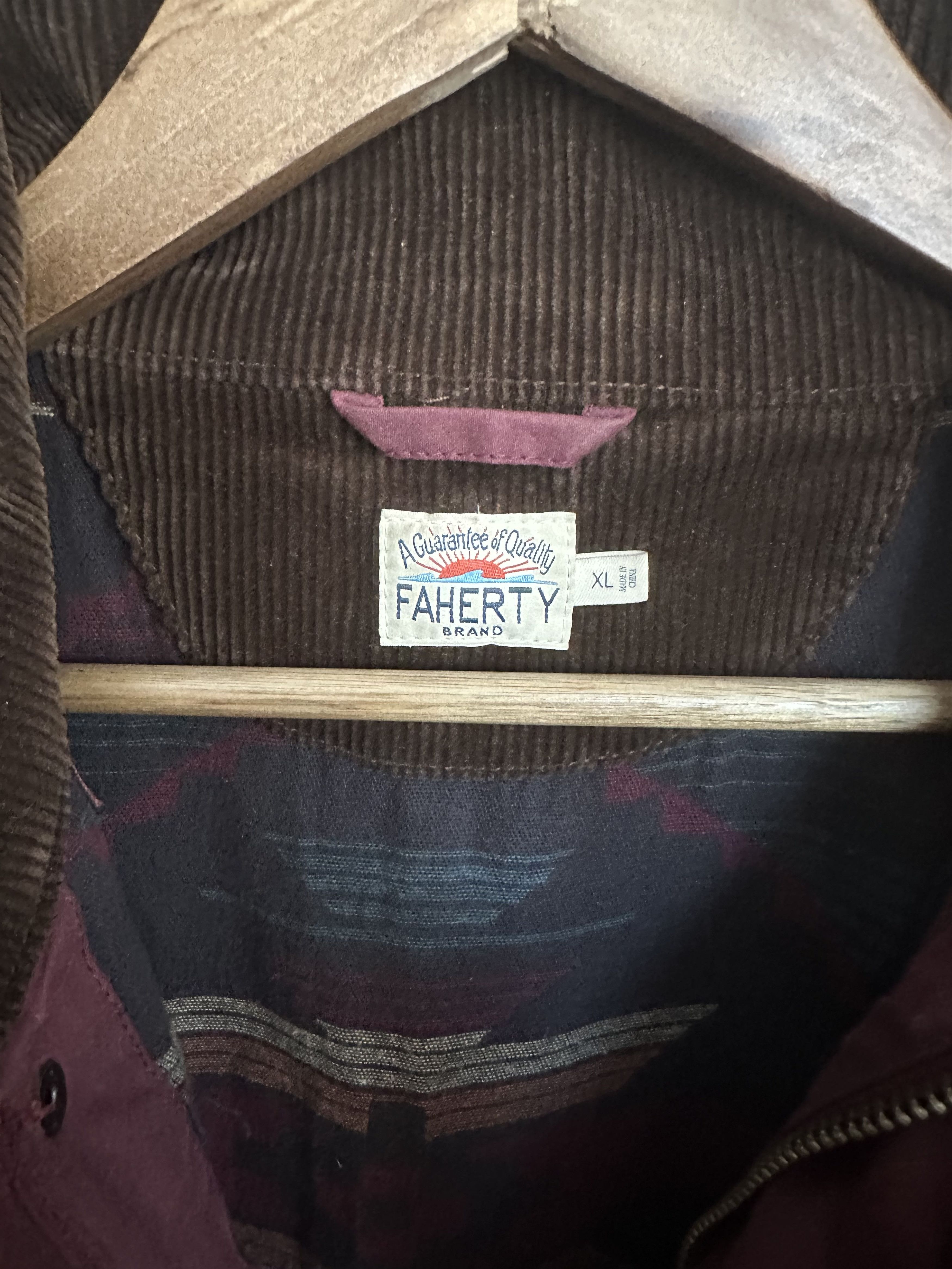 Faherty Faherty Blanket Lined Waxed 4 Pocket Jacket Oxblood Maroon Size US XL / EU 56 / 4 - 3 Thumbnail