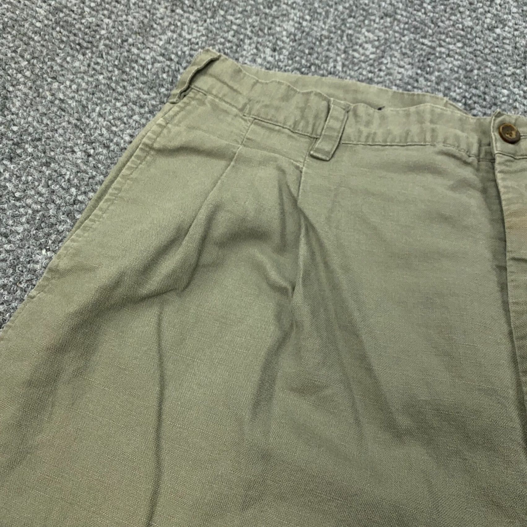 Chaps VTG Chaps Shorts Mens Size 38 Beige Relaxed Golf Linen Blend 90s Size US 38 / EU 54 - 3 Thumbnail