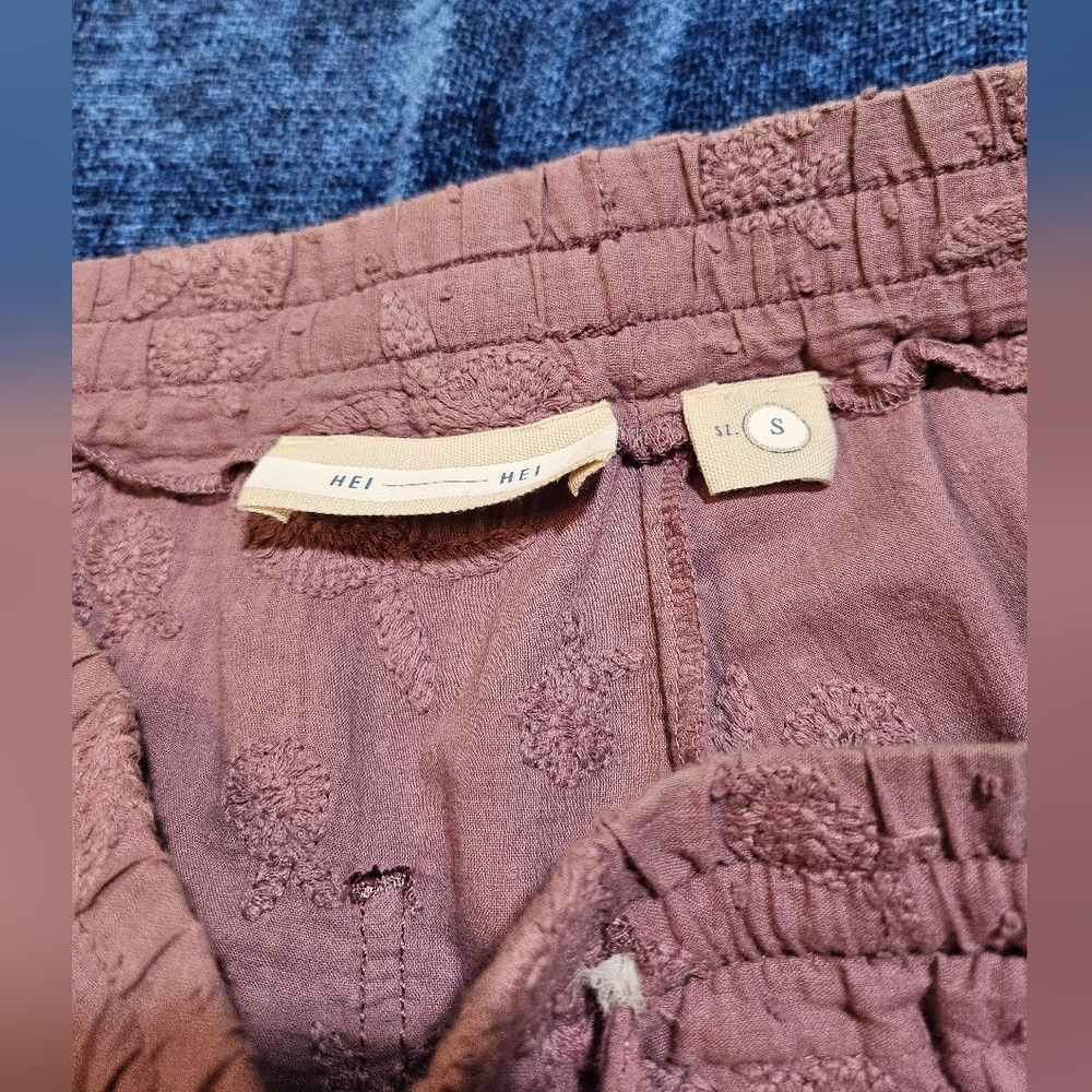 Anthropologie Anthropologie Hei Hei Lilac Purple Embroidered Pull On Shor Size 26" / US 2 / IT 38 - 5 Thumbnail