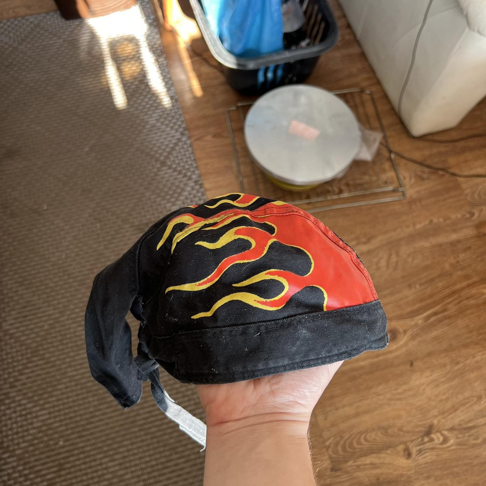 Vintage × West Coast Choppers Vintage biker fire West Coast Choppers bondana durag 90s Size ONE SIZE - 2 Thumbnail