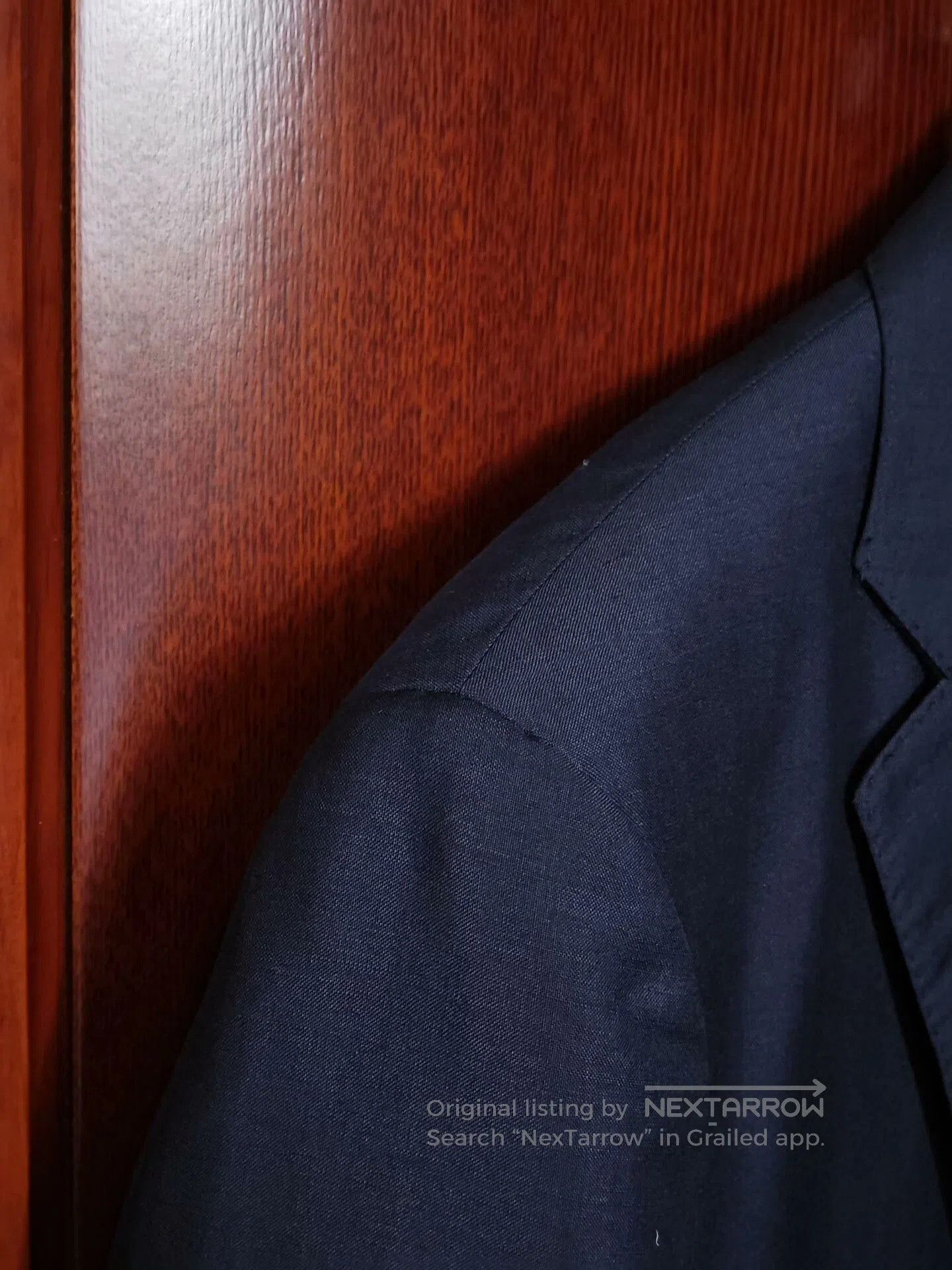 Japanese Brand Navy Wool Blend Blazer. Size US L / EU 52-54 / 3 - 3 Thumbnail