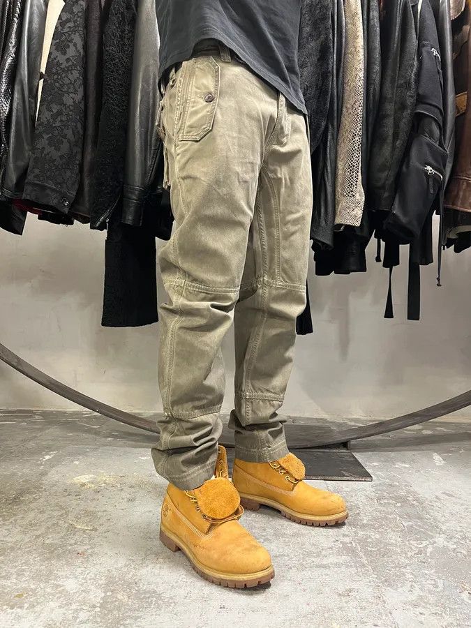 Dolce & Gabbana × Vintage 2000s Dolce & Gabbana Olive Eroded Cargo Pants Size US 32 / EU 48 - 5 Thumbnail
