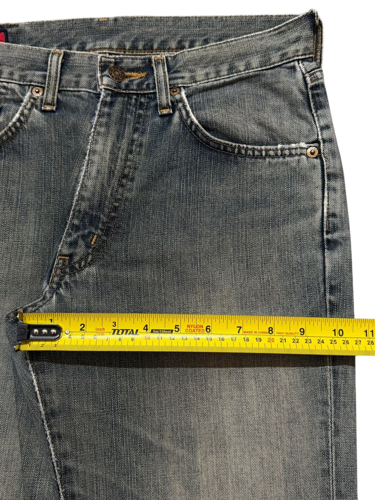 Edwin Vintage 90s Edwin 503zz Faded Wash Distress Straight Leg Size US 30 / EU 46 - 14 Thumbnail