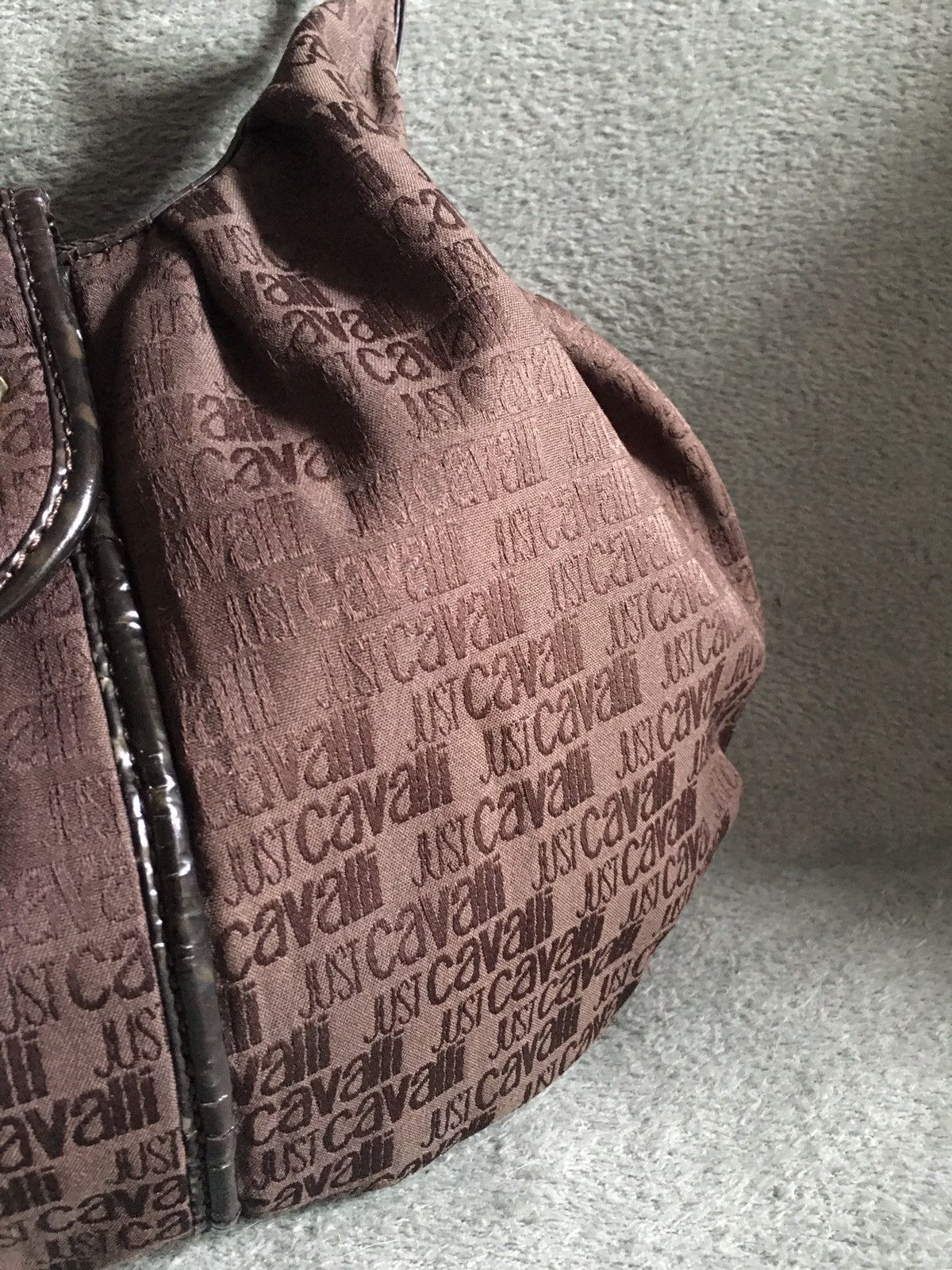 Just Cavalli × Roberto Cavalli JUST CAVALLI Brown Monogram Handbag Shoulder Bag Size ONE SIZE - 4 Thumbnail