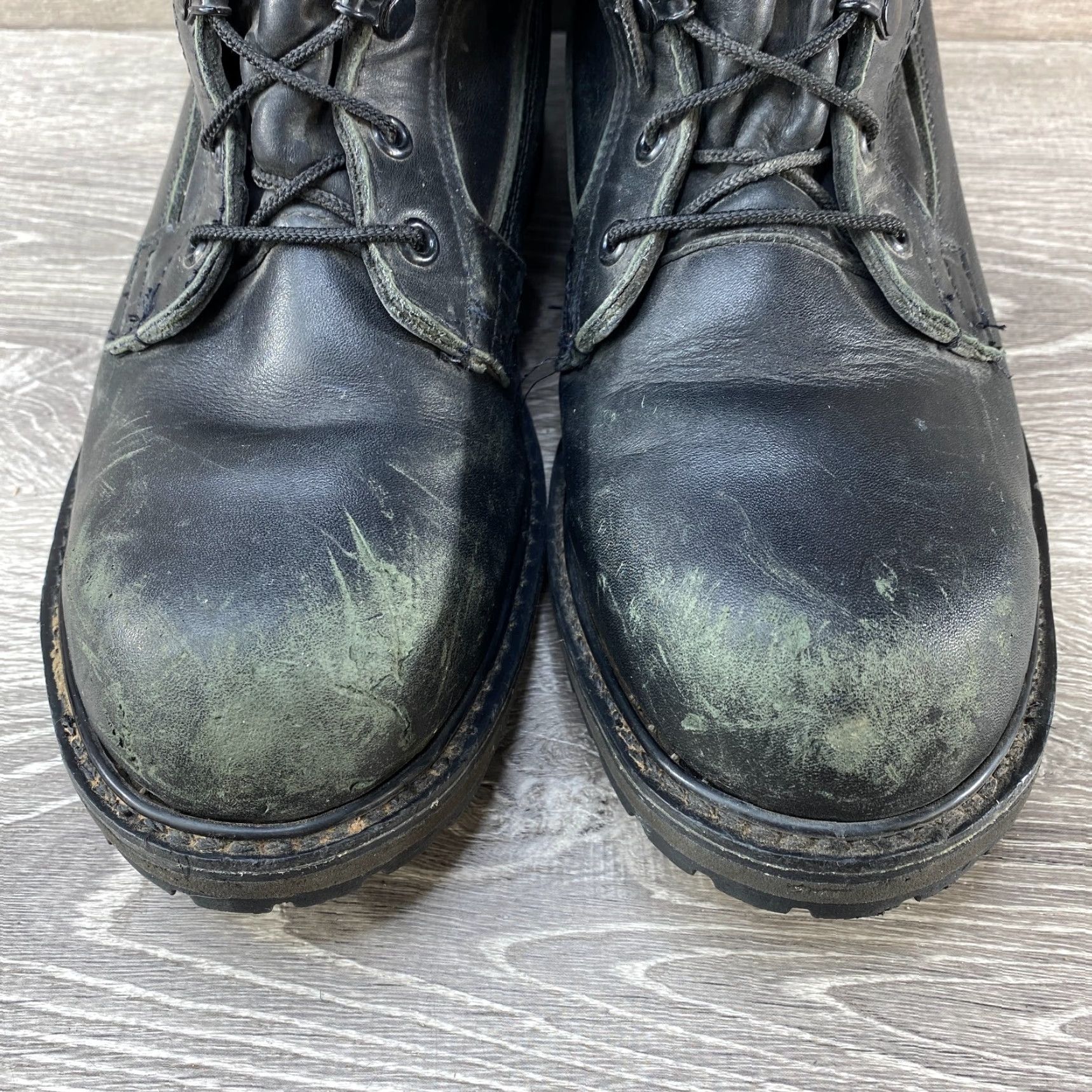 Vintage Bates Men's 9.5 W Black Leather Gore-Tex Military Combat Boots Vibram Sole Boots Military Gore-Tex Vibram Sole Black Leather Bates 11460 9.5 W Mens Size US 10 / EU 43 - 4 Thumbnail