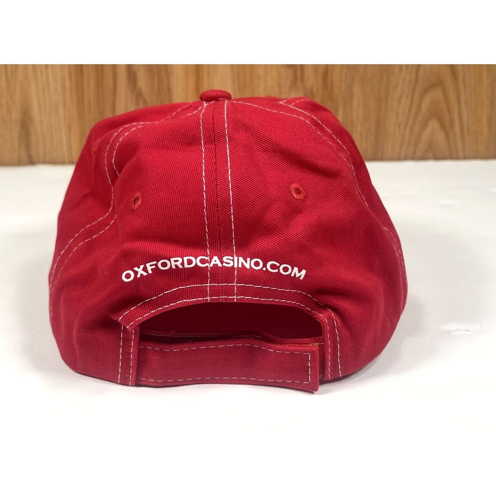 Vintage Vitronic Hat Adult Red Oxford Casino Adjustable Strap Back Cap One Size Fits All Size ONE SIZE - 5 Thumbnail