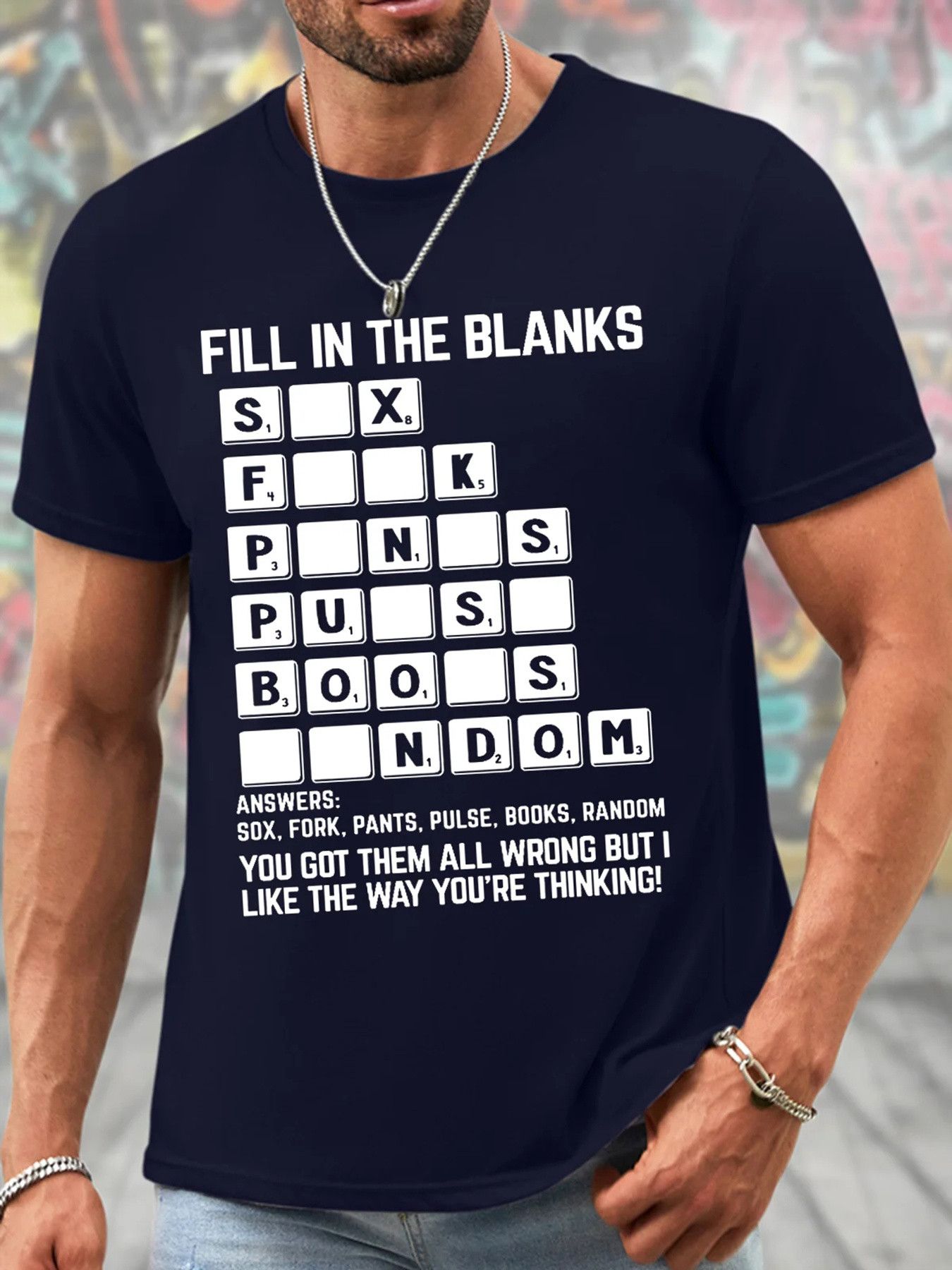 Japanese Brand Fill in The Blank Round Neck T-Shirt Size US XXL / EU 58 / 5 - 1 Thumbnail