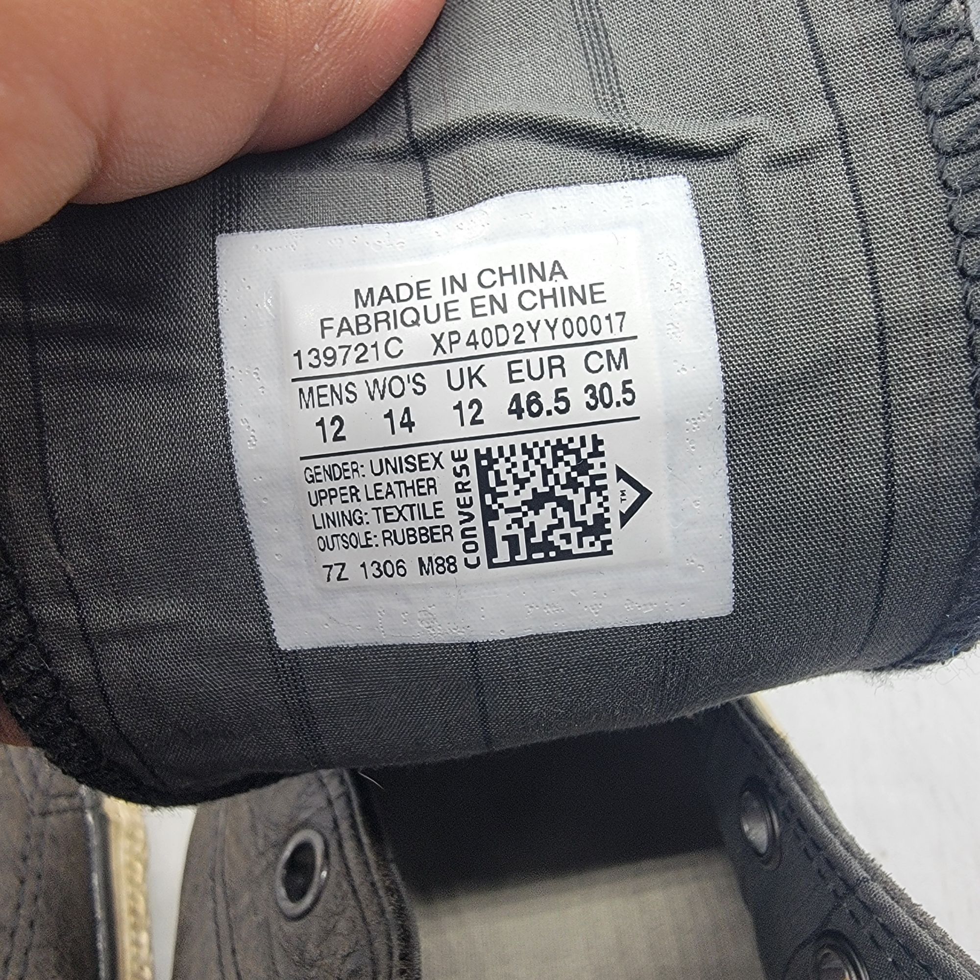 Converse × John Varvatos Converse x John Varvatos Hi Staple Beluga Turtledove Mens 12 Size US 12 / EU 45 - 7 Thumbnail