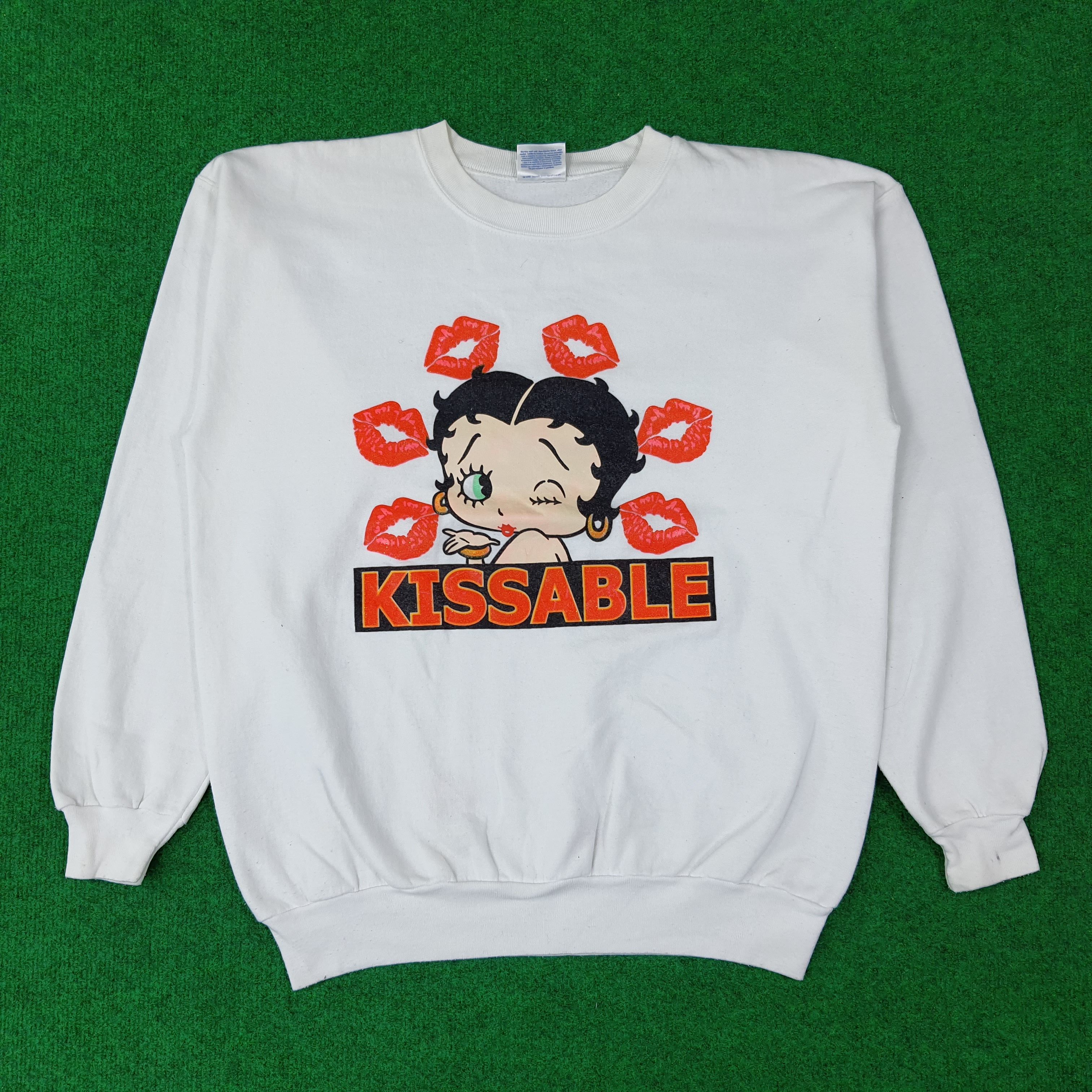 Other Vintage Betty Boop Kissable Sweatshirt C238N2 Size US M / EU 48-50 / 2 - 1 Thumbnail