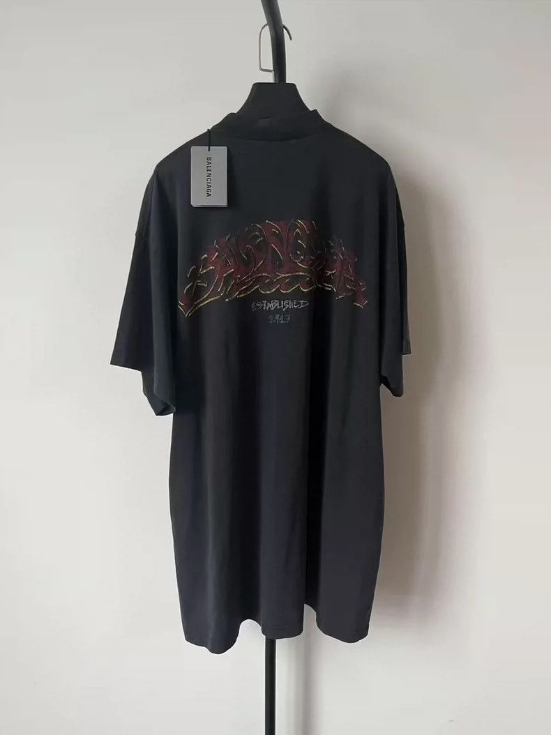Balenciaga Balenciaga Solid color pattern printed round neck short sl Size US M / EU 48-50 / 2 - 2 Thumbnail