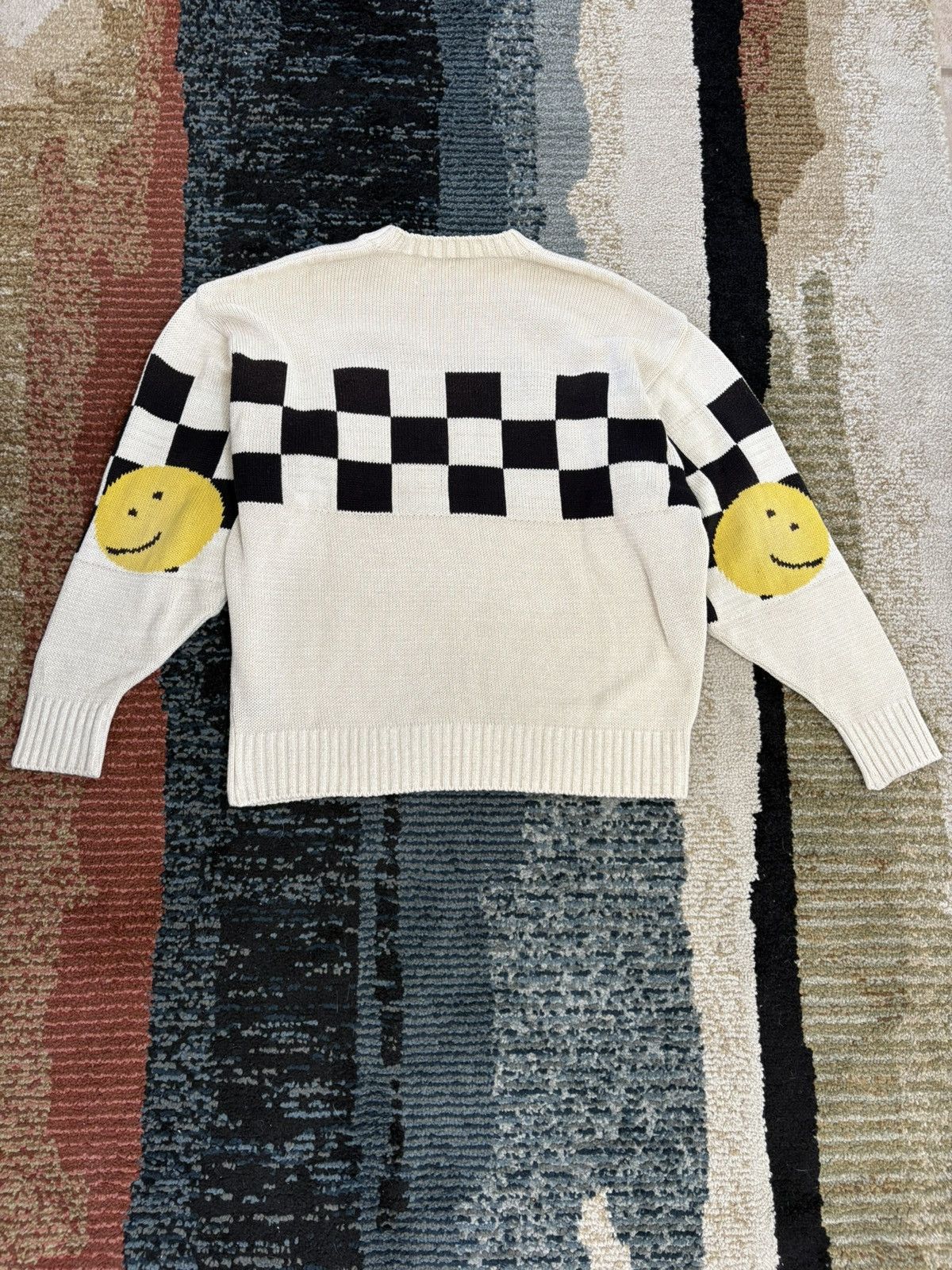 Kapital Kapital Checkered Smiley Face Elbow Sweater Size US S / EU 44-46 / 1 - 4 Thumbnail