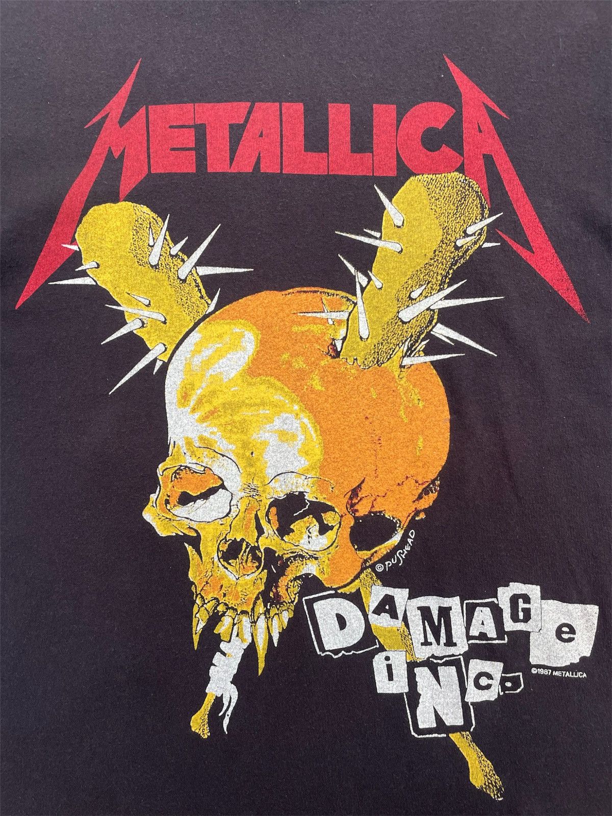 Metallica 1987 Vintage Metalica Damage Inc Tour Shirt Size US M / EU 48-50 / 2 - 3 Thumbnail