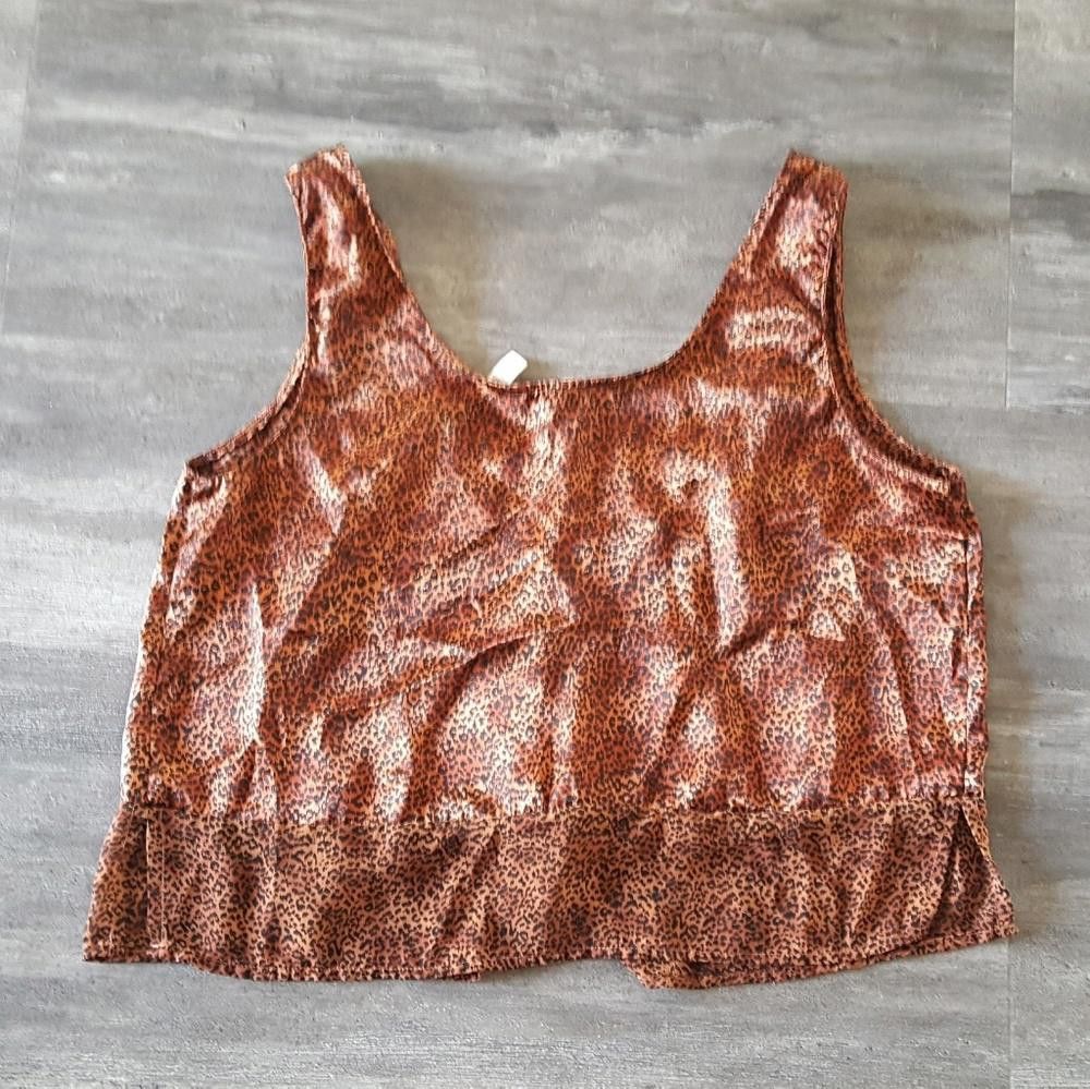 Designer Brown Leopard VS Pajama Top Size ONE SIZE - 2 Thumbnail