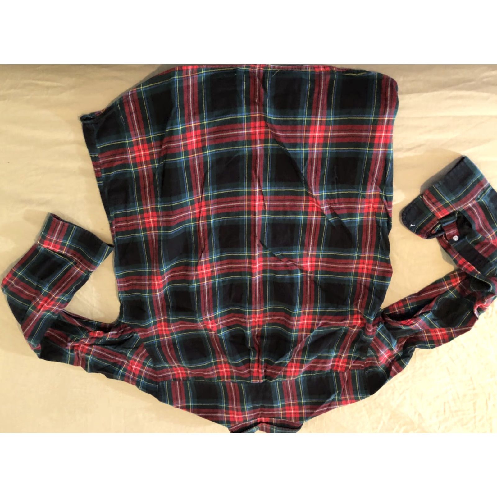 Vineyard Vines Vineyard Vines Plaid Dress Shirt M Mens Long Sleeve Button-Up Cotton Red Blue Size 40R - 5 Thumbnail