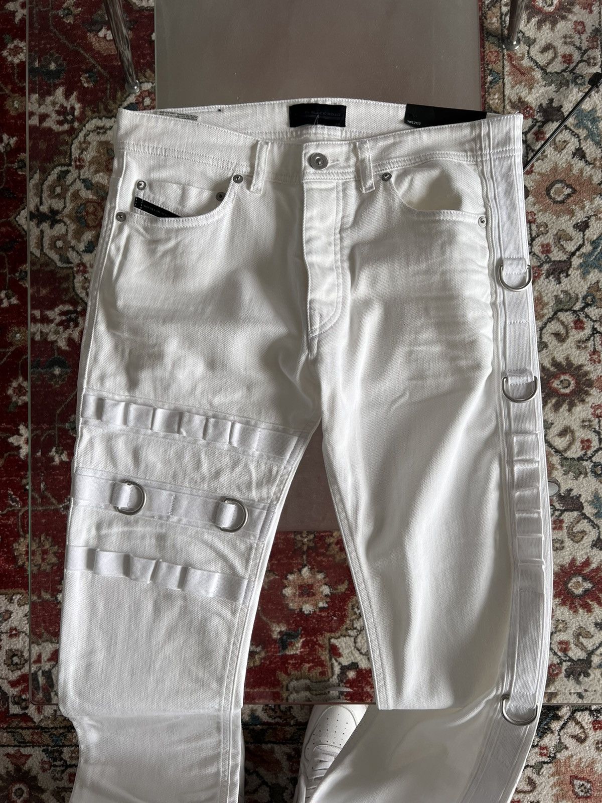 Diesel × Diesel Black Gold × Vintage Diesel Black And Gold Jeans White Stacked Size US 36 / EU 52 - 6 Thumbnail