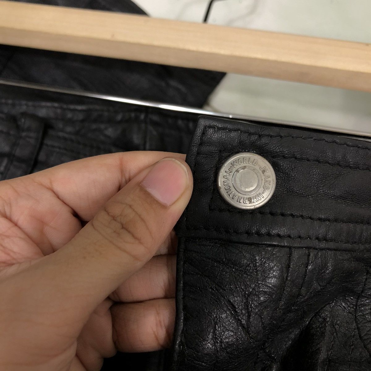 Genuine Leather 🔥90’s Genuine Leather Pants Racing Union Made Issey Miyake Size US 32 / EU 48 - 10 Thumbnail
