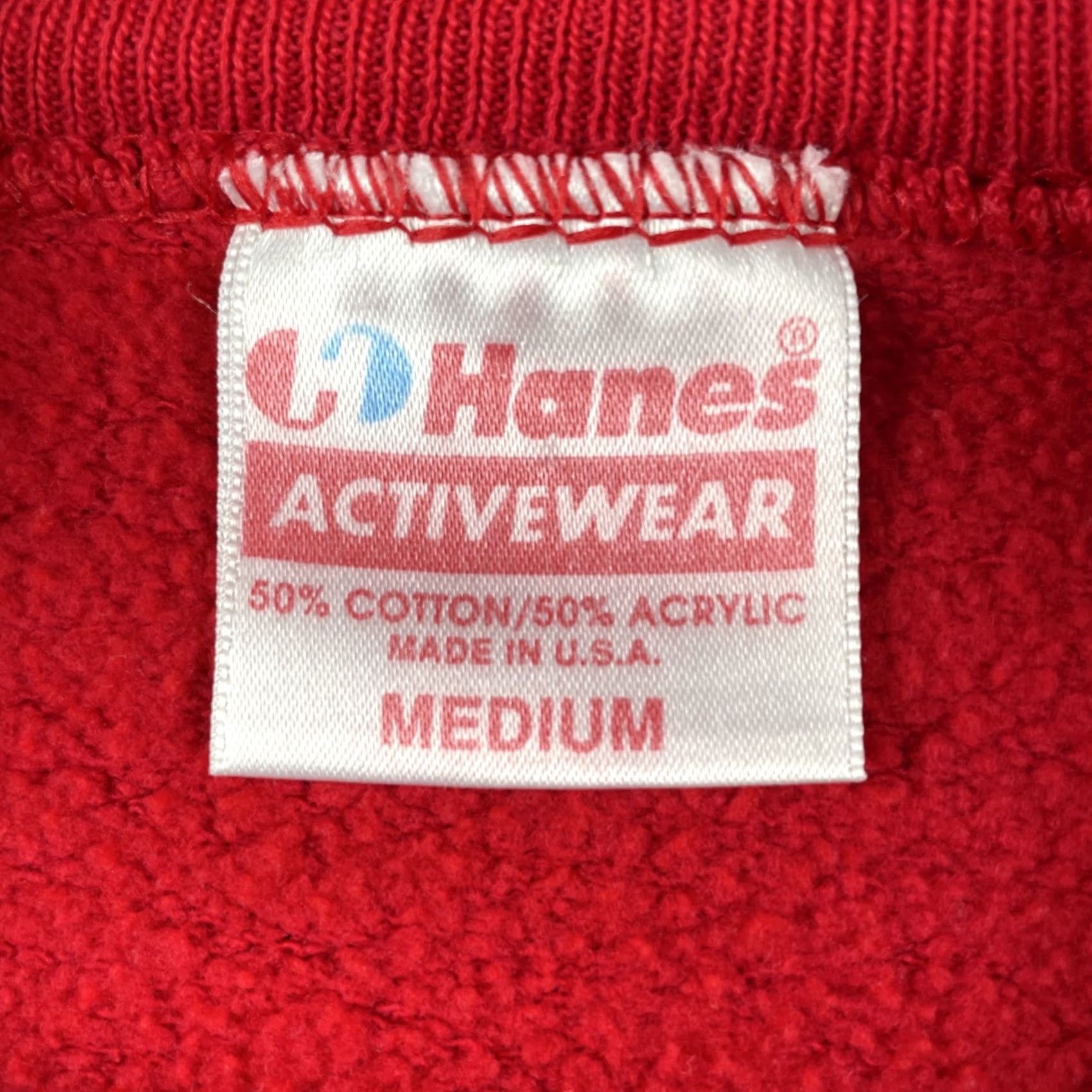 Hanes VINTAGE Hanes Sweatshirt Mens M Red 50/50 Pullover Activewear - 19" Across 23" Down Blank 50/50 Made In USA Size US M / EU 48-50 / 2 - 7 Thumbnail