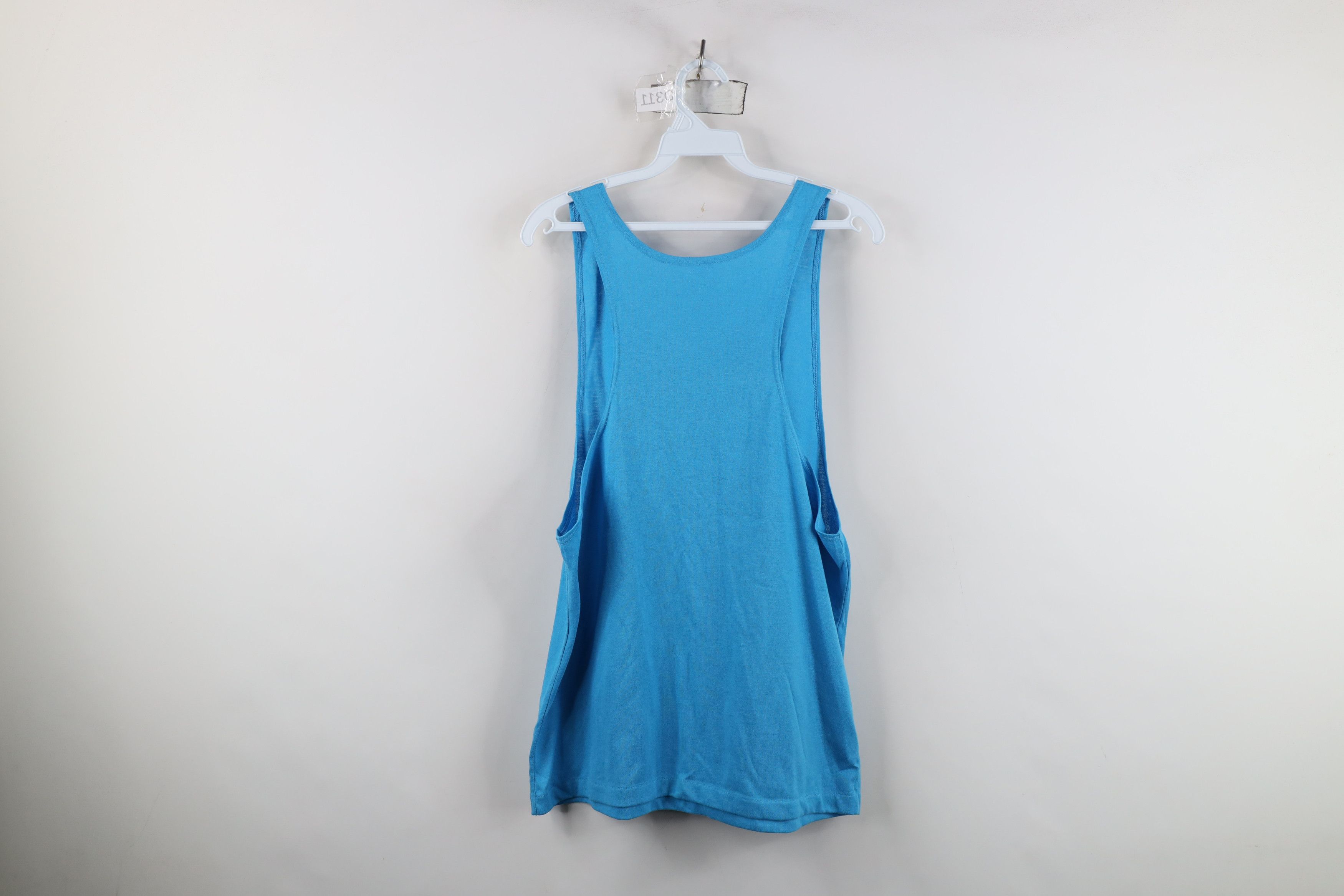 Vintage Vintage 90s Streetwear Blank Gym Tank Top T-Shirt Blue USA Size US L / EU 52-54 / 3 - 11 Thumbnail